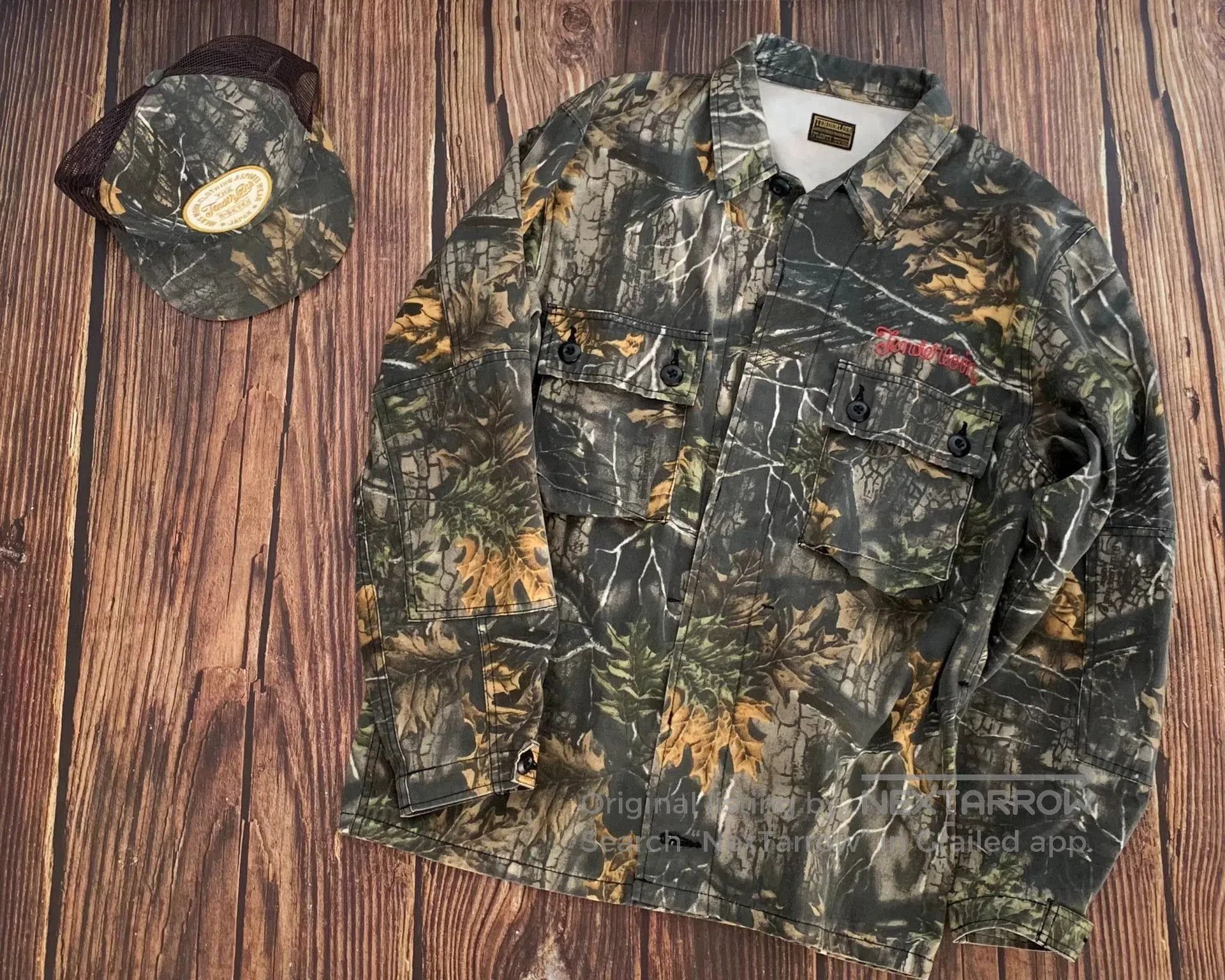 Tenderloin tenderloins camo hunting jacket with cap. Size US S / EU 44-46 / 1 - 2 Thumbnail