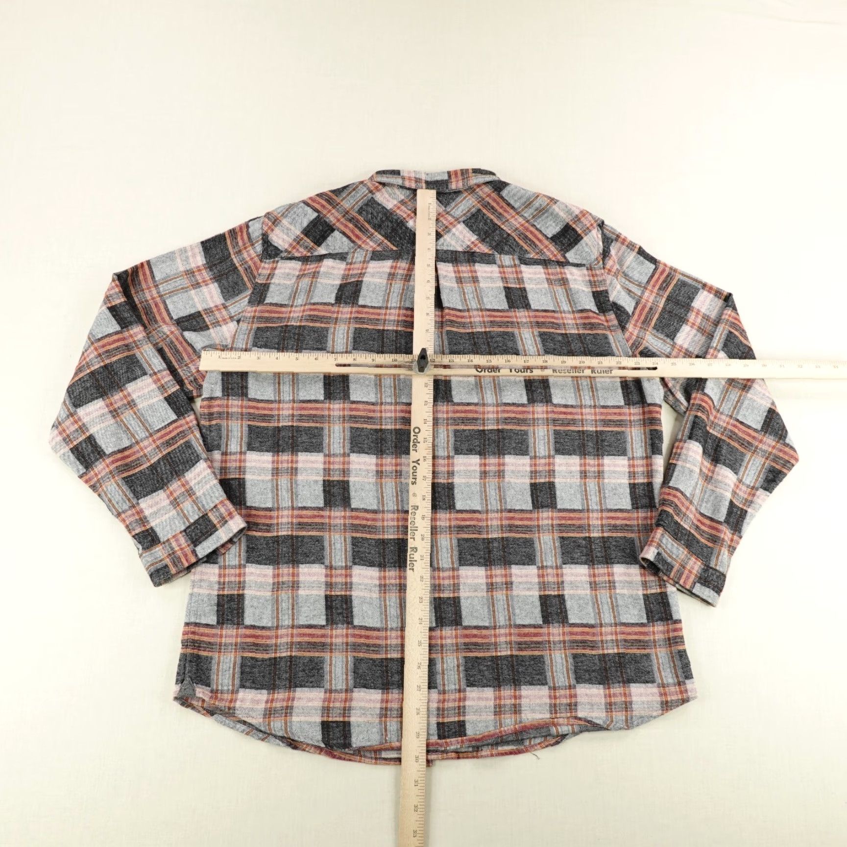 Carbon2Cobalt VINTAGE Carbon 2 Cobalt Men's Flannel Shirt Casual Workwear Outdoor Long Sleeve Cotton Gray Plaid Large Size US L / EU 52-54 / 3 - 5 Thumbnail