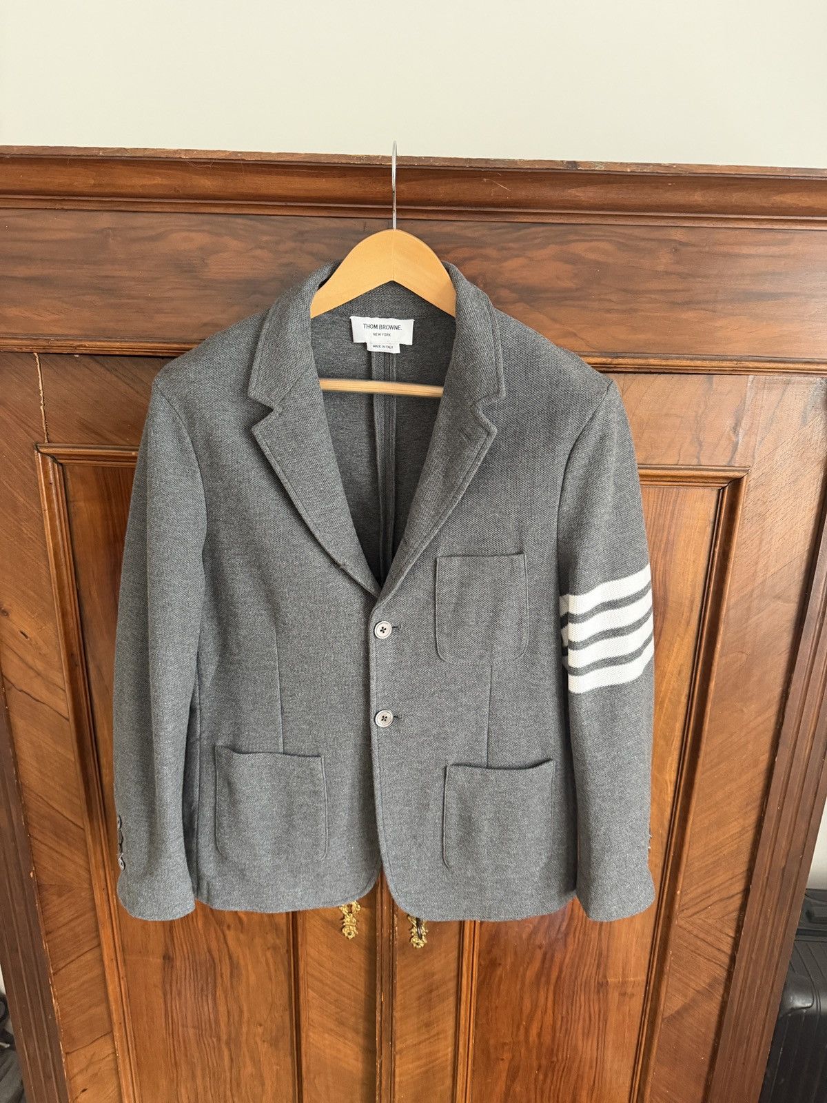 Thom Browne Thom Browne Jacket Blazer Size 2/S Grey Size 46S - 1 Thumbnail