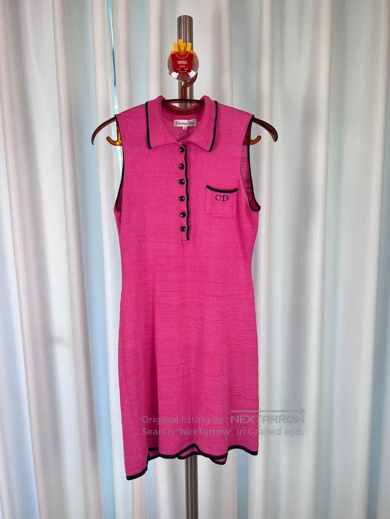 Dior Knitted sleeveless pocket dress