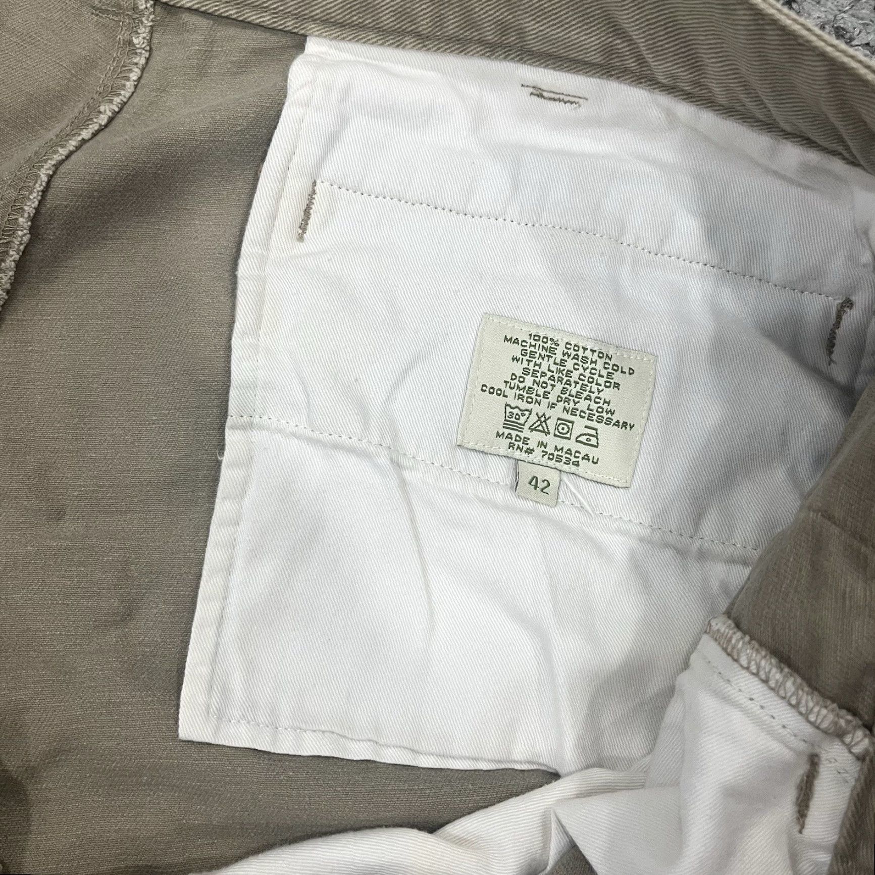 Orvis Orvis Pants Beige Straight Men's 34 Khakis Flat Front Canvas Cotton Pockets Inseam 24in Regular Regular Men Size US 34 / EU 50 - 3 Thumbnail