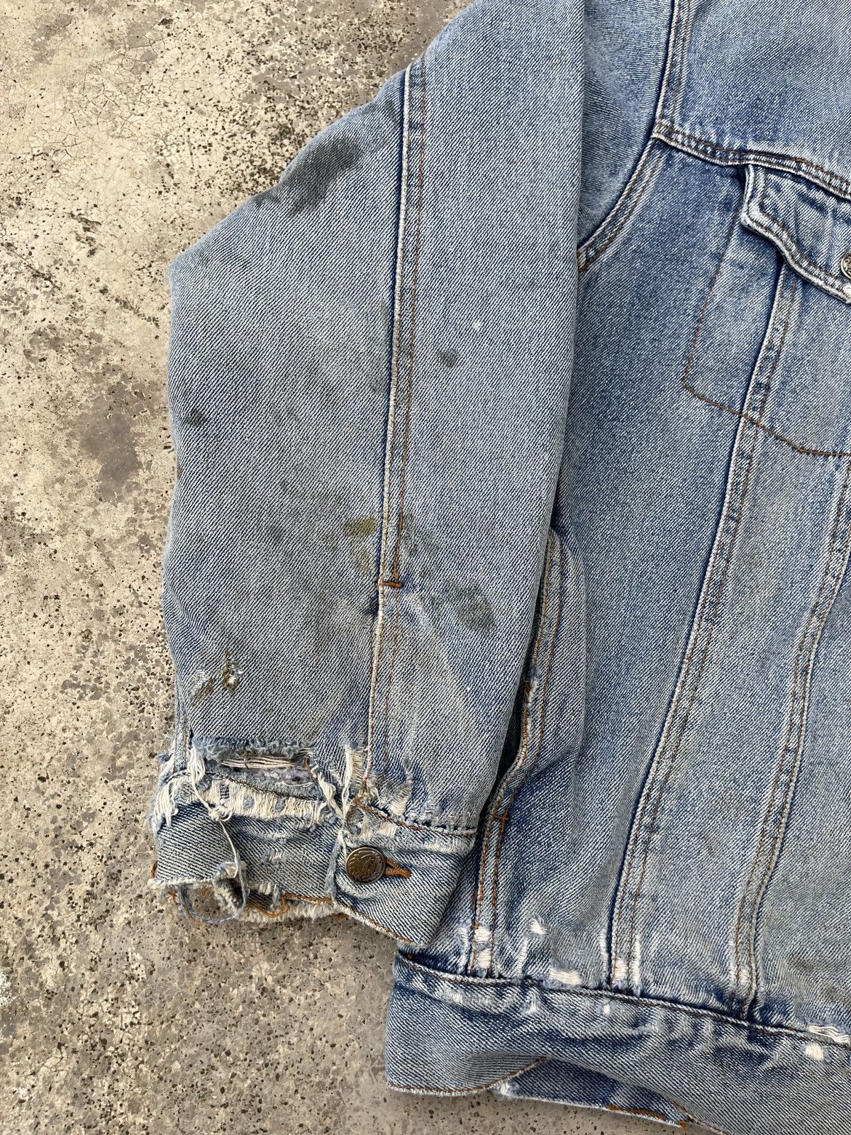 Other Vintage Distressed 90s Cold Storage Denim Jacket Size US XXL / EU 58 / 5 - 7 Thumbnail