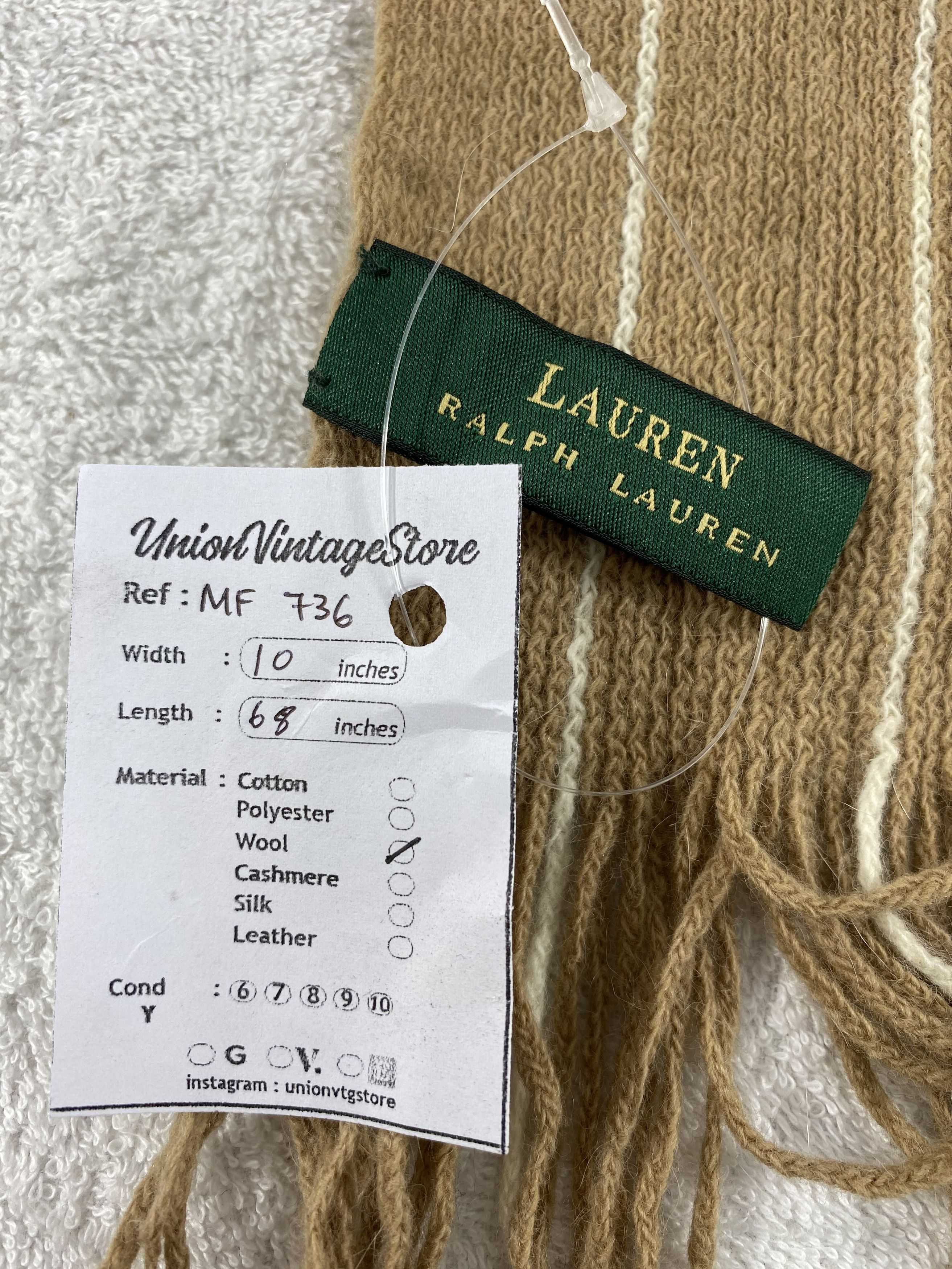Lauren Ralph Lauren Vintage Lauren Ralph Lauren Scarf/Muffler/Neckwear MF736 Size ONE SIZE - 5 Thumbnail
