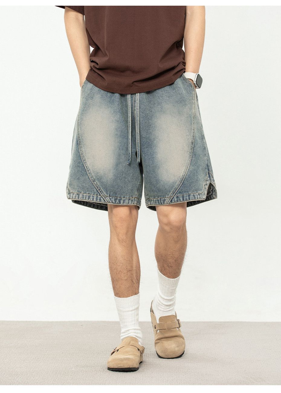Loose Denim Short Blue Jeans