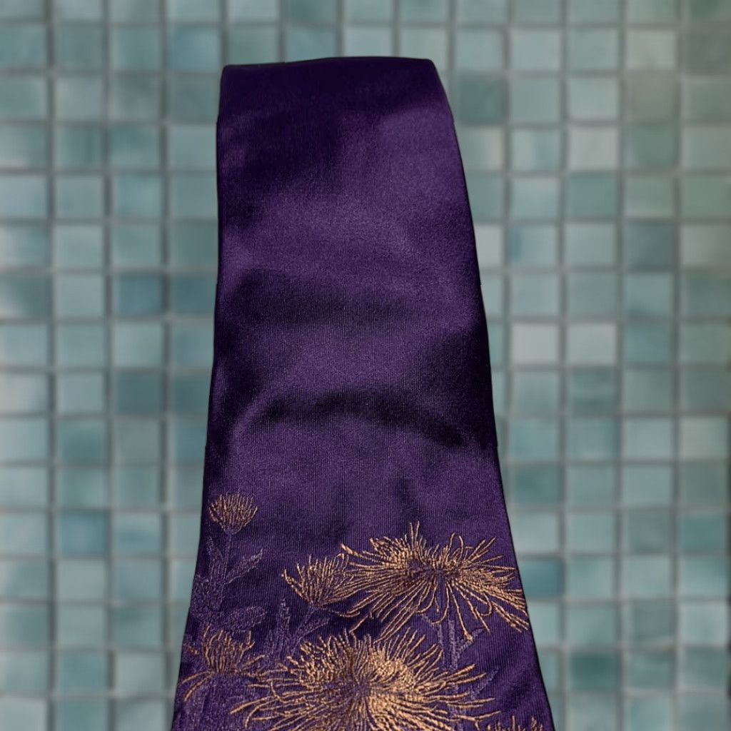 Valentino VALentino Silk Tie Floral Motif Made in Italy Unique Multicolor Green 57 4 NeckTie Men One Size Tie Purple NeckTie Size ONE SIZE - 1 Thumbnail