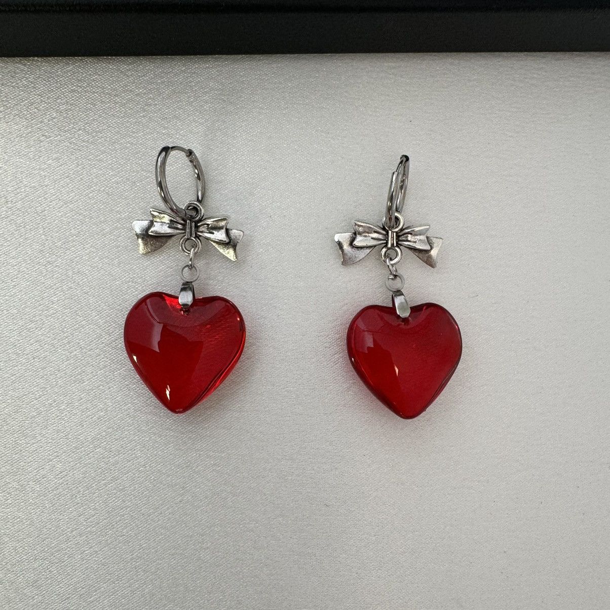 Other Love Heart Dangle Drop Earrings for Women Size ONE SIZE - 1 Thumbnail