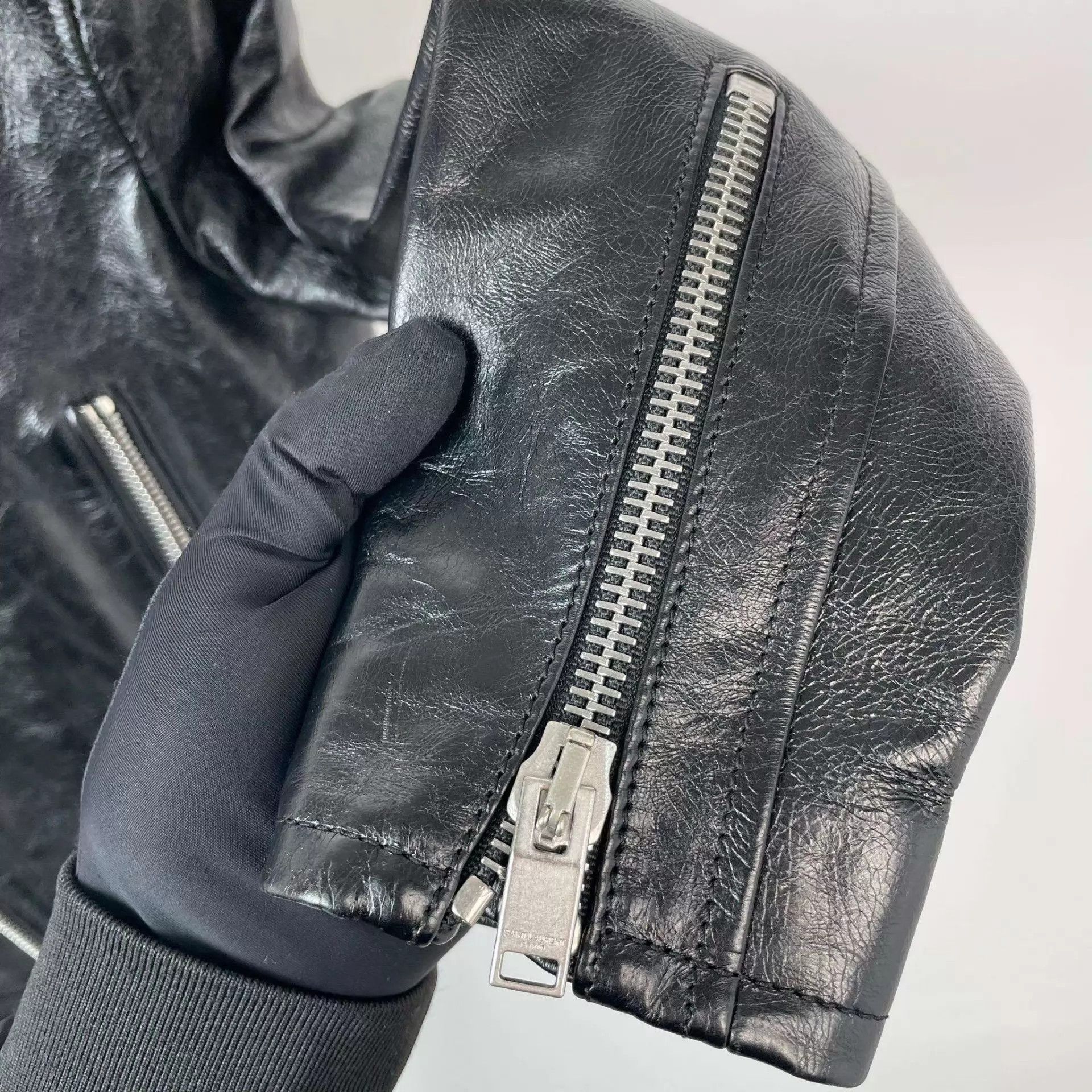 Saint Laurent Paris YSL black leather jacket Size XS / US 0-2 / IT 36-38 - 9 Thumbnail