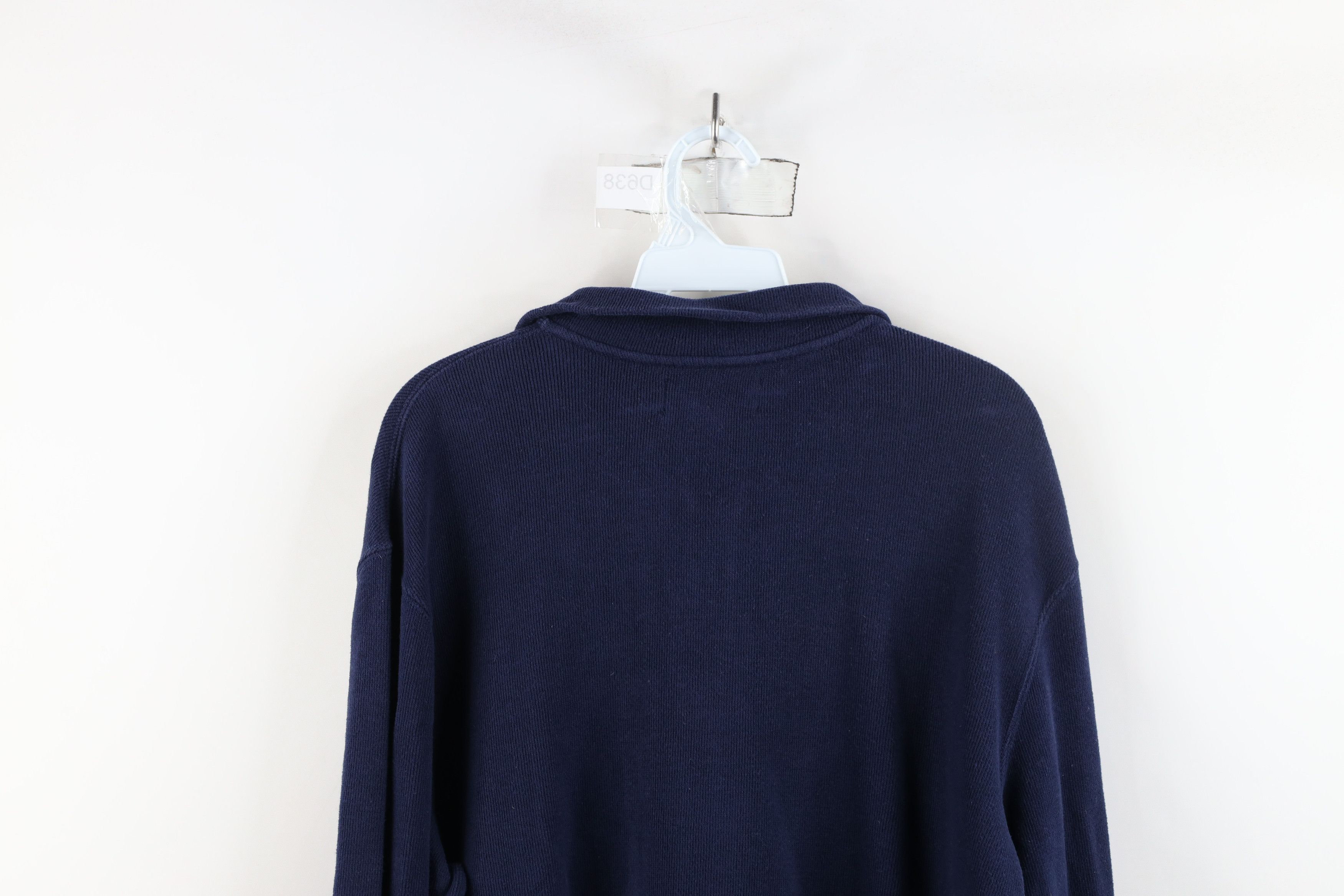 Ralph Lauren × Vintage Vintage 90s Ralph Lauren Cotton Ribbed Knit Half Zip Sweater Size US L / EU 52-54 / 3 - 11 Thumbnail