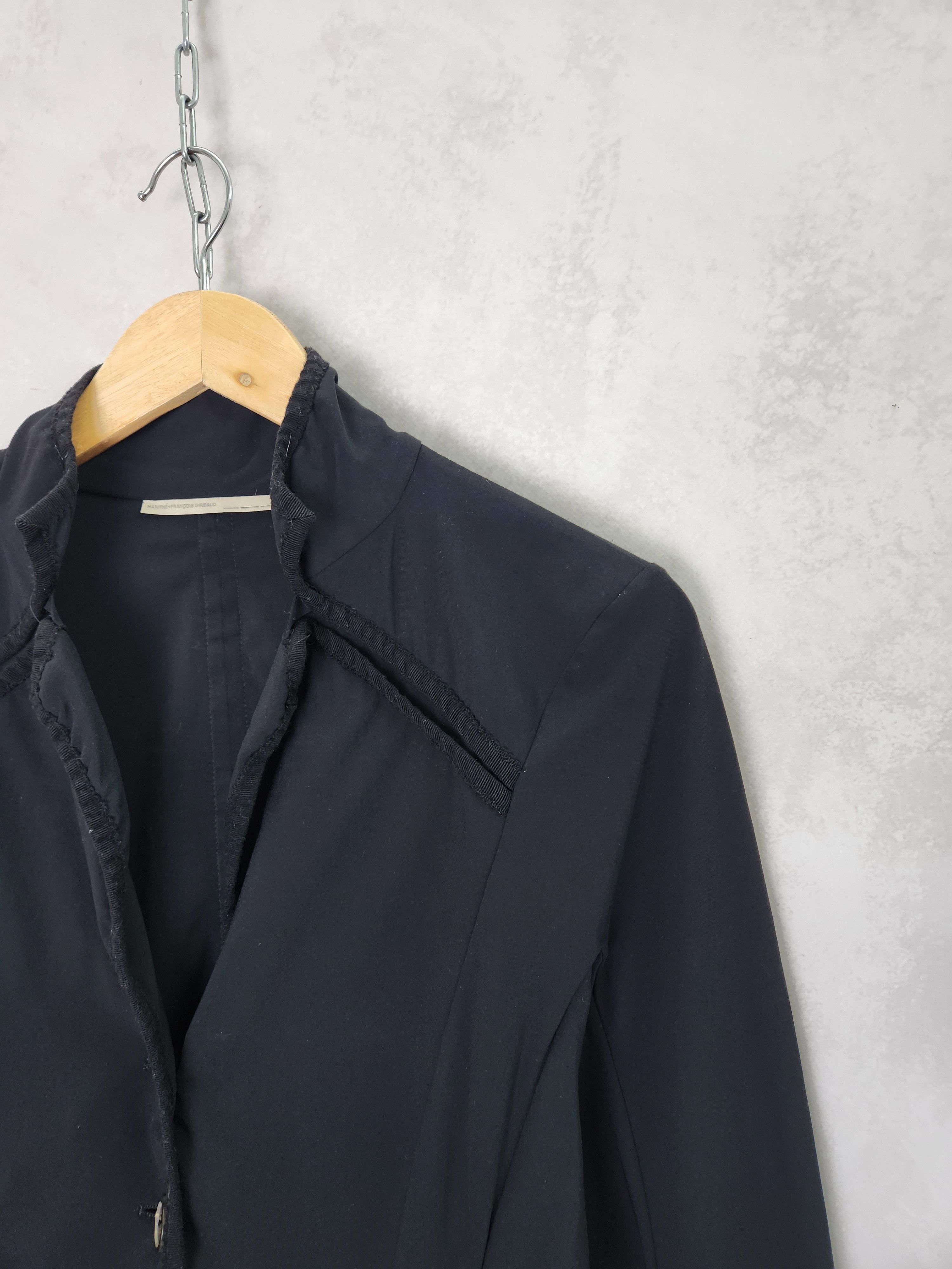 Marithe + Francois Girbaud Marithe Francois Girbaud nylon button ups black blazer Size S / US 4 / IT 40 - 6 Thumbnail