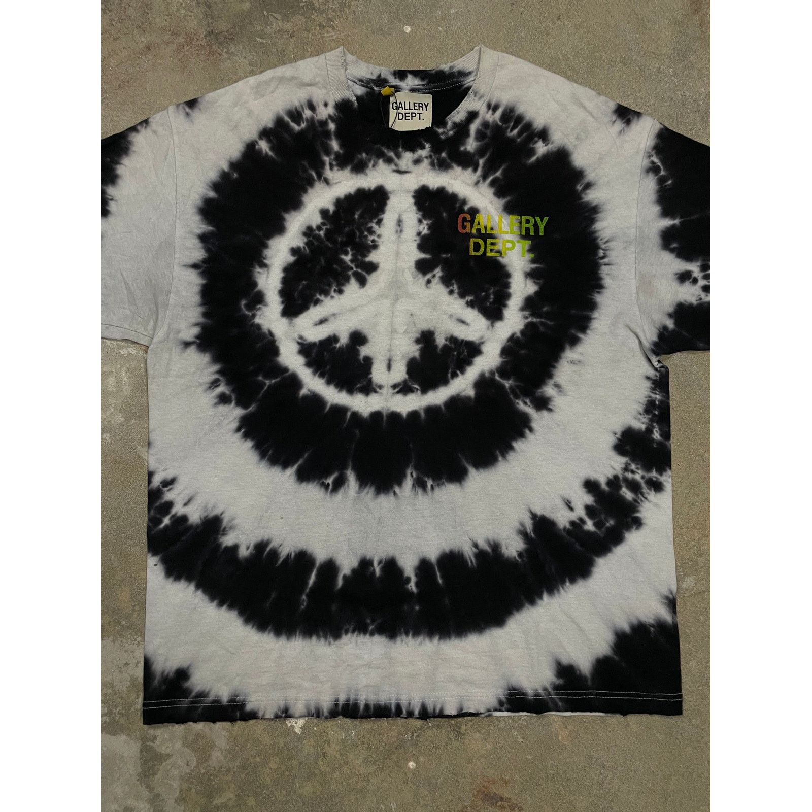 Gallery Dept. Gallery Dept Tie Dye Peace Logo Tee Used Large | Grailed