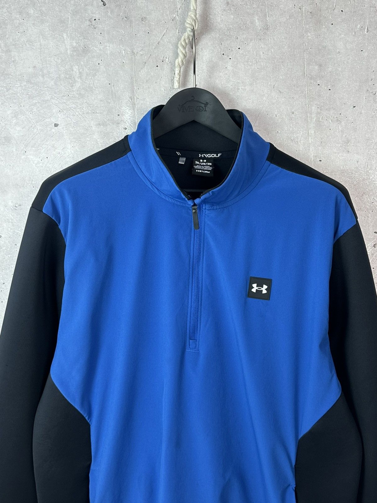 Under Armour Under Armor Quarter Zip Golf Storm Blue-Black Anorak Jacket Size US XL / EU 56 / 4 - 2 Thumbnail