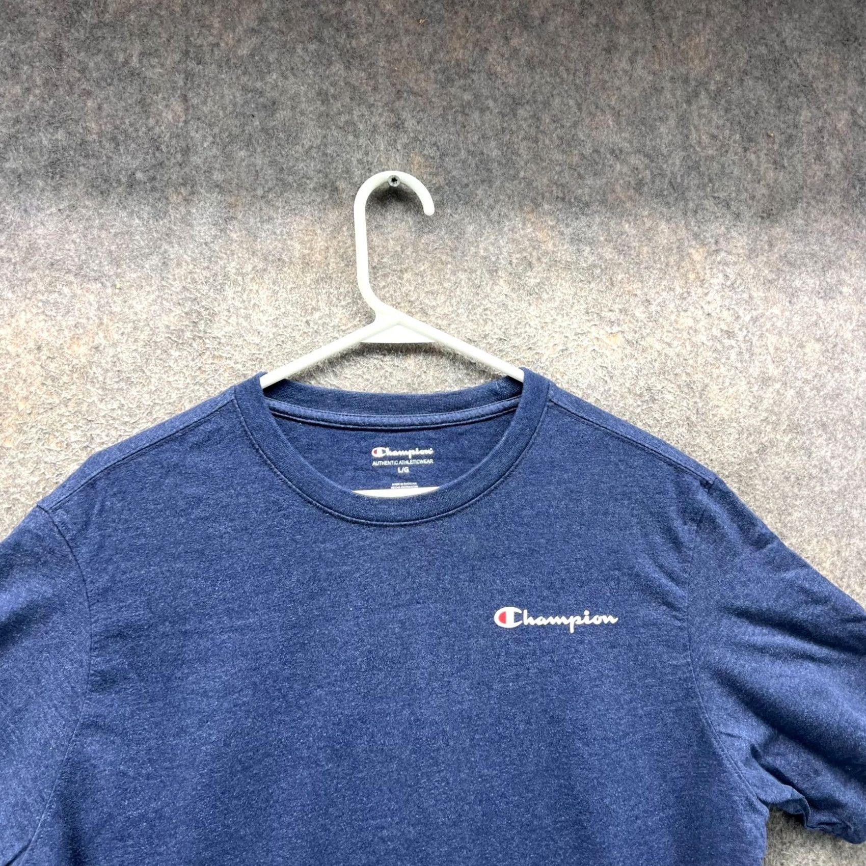 Champion Champion Shirt Mens Large Blue Crewneck Tee Heather Logo Athletic Wear Y2K Size US L / EU 52-54 / 3 - 6 Thumbnail