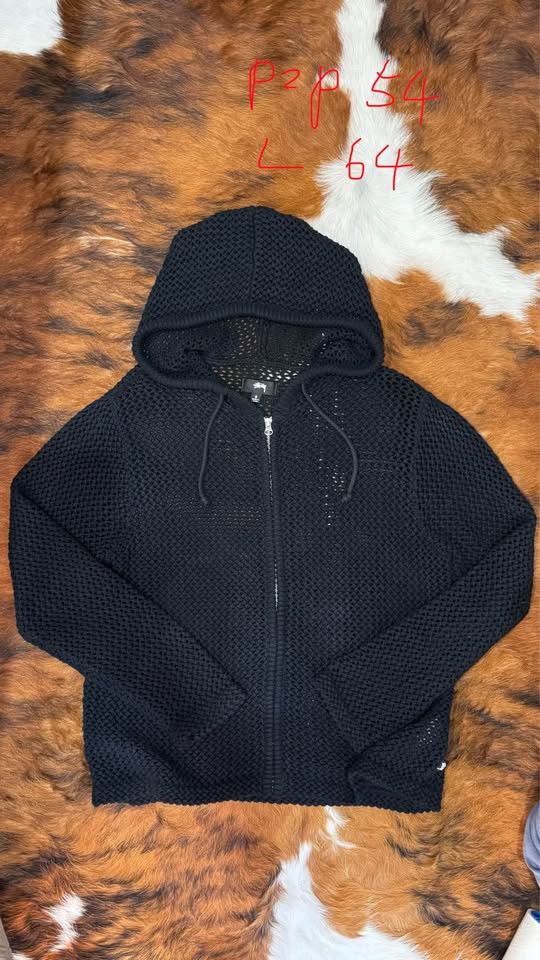 Stussy Stussy beach knit zip hoodie black size S Size US S / EU 44-46 / 1 - 1 Thumbnail