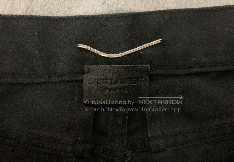Saint Laurent Paris Saint Laurent Paris Black Triple Slit Destroyed Denim Jean Size US 34 / EU 50 - 3 Thumbnail