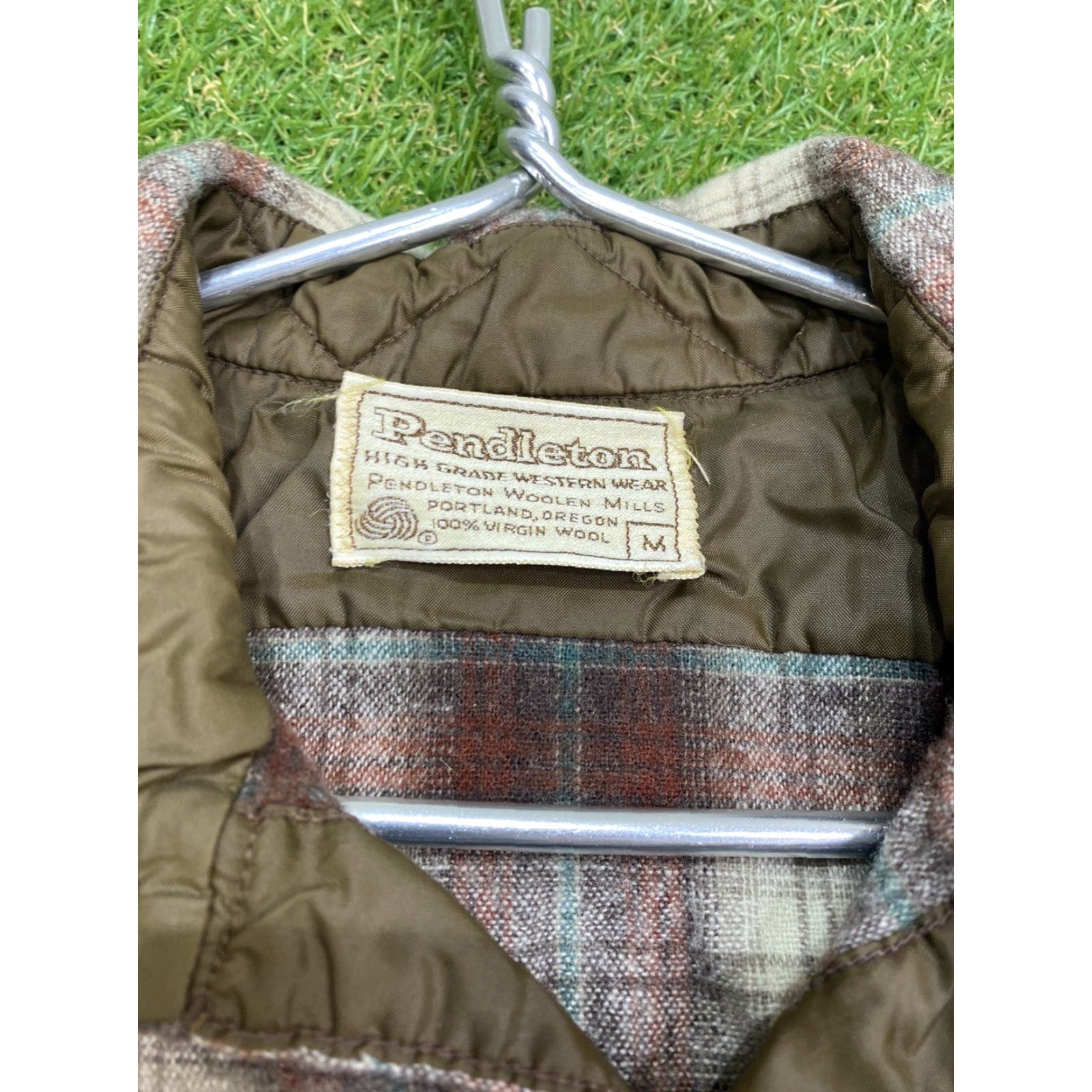 Pendleton VINTAGE Pendleton Flannel Shirt Mens Medium Brown Plaid Wool Western Wear 80s 90s Size US M / EU 48-50 / 2 - 4 Thumbnail