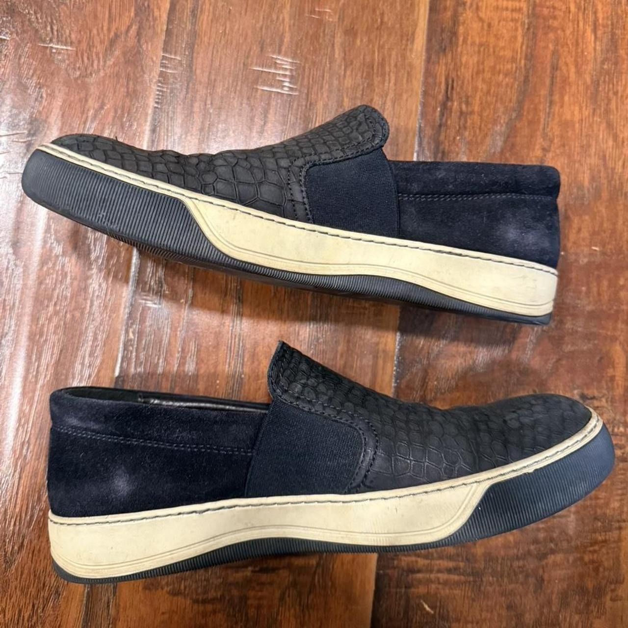 Lanvin Lanvin Black Leather Suede Slip-On Sneakers Size US 6 / EU 39 - 3 Thumbnail