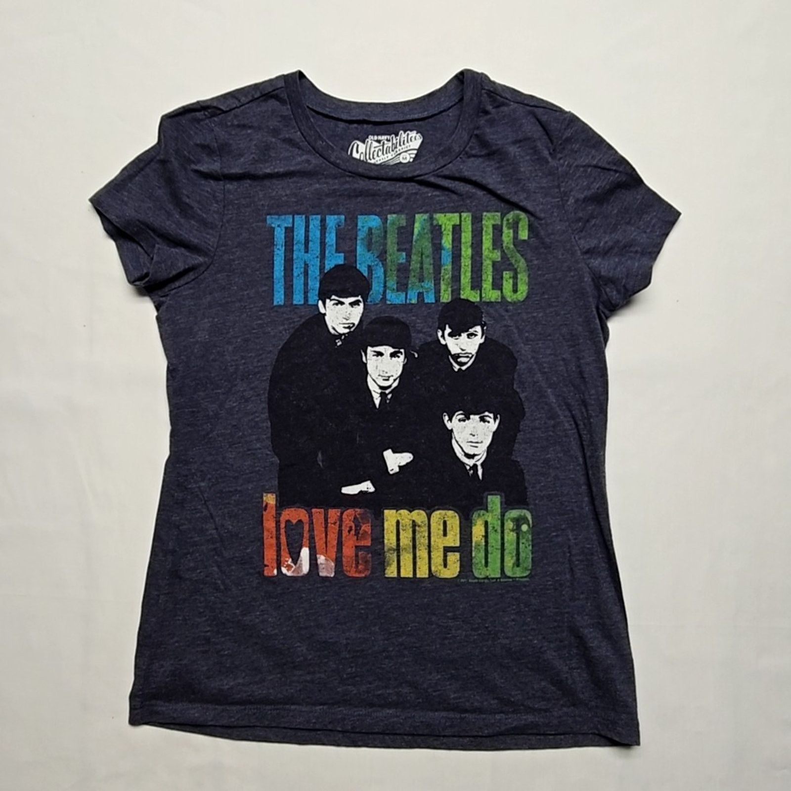 Old Navy The Beatles Love Me Do Shirt Womens Blue Medium Graphic Tee Size M / US 6-8 / IT 42-44 - 1 Thumbnail