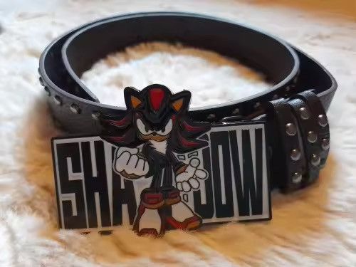 Japanese Brand Shadow Buckle Pu Leather Belt Size 34 - 1 Thumbnail