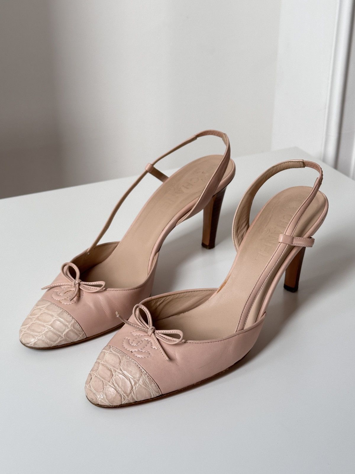Pink Vintage Chanel Heels Chanel Shoes Pink Vintage Chanel Heels 