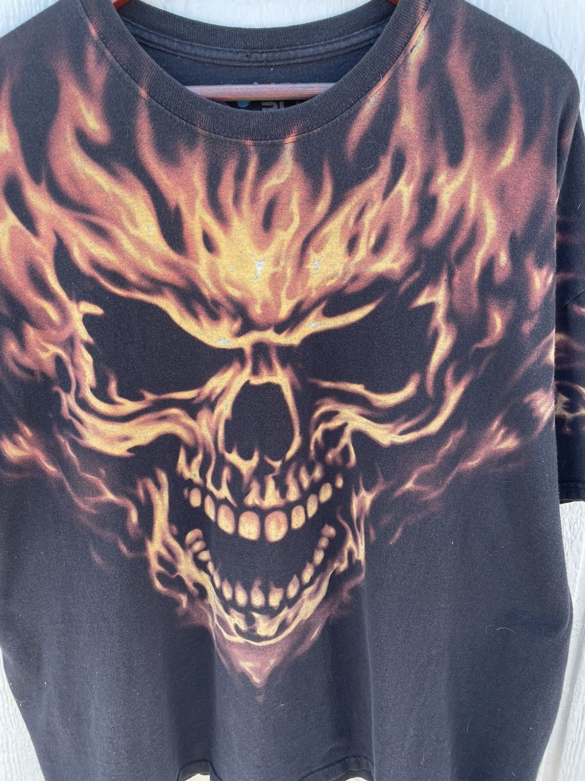 Liquid Blue Liquid Blue Flaming Skull Skull Fire Spine T Shirt XXL AOP Size US XXL / EU 58 / 5 - 2 Thumbnail