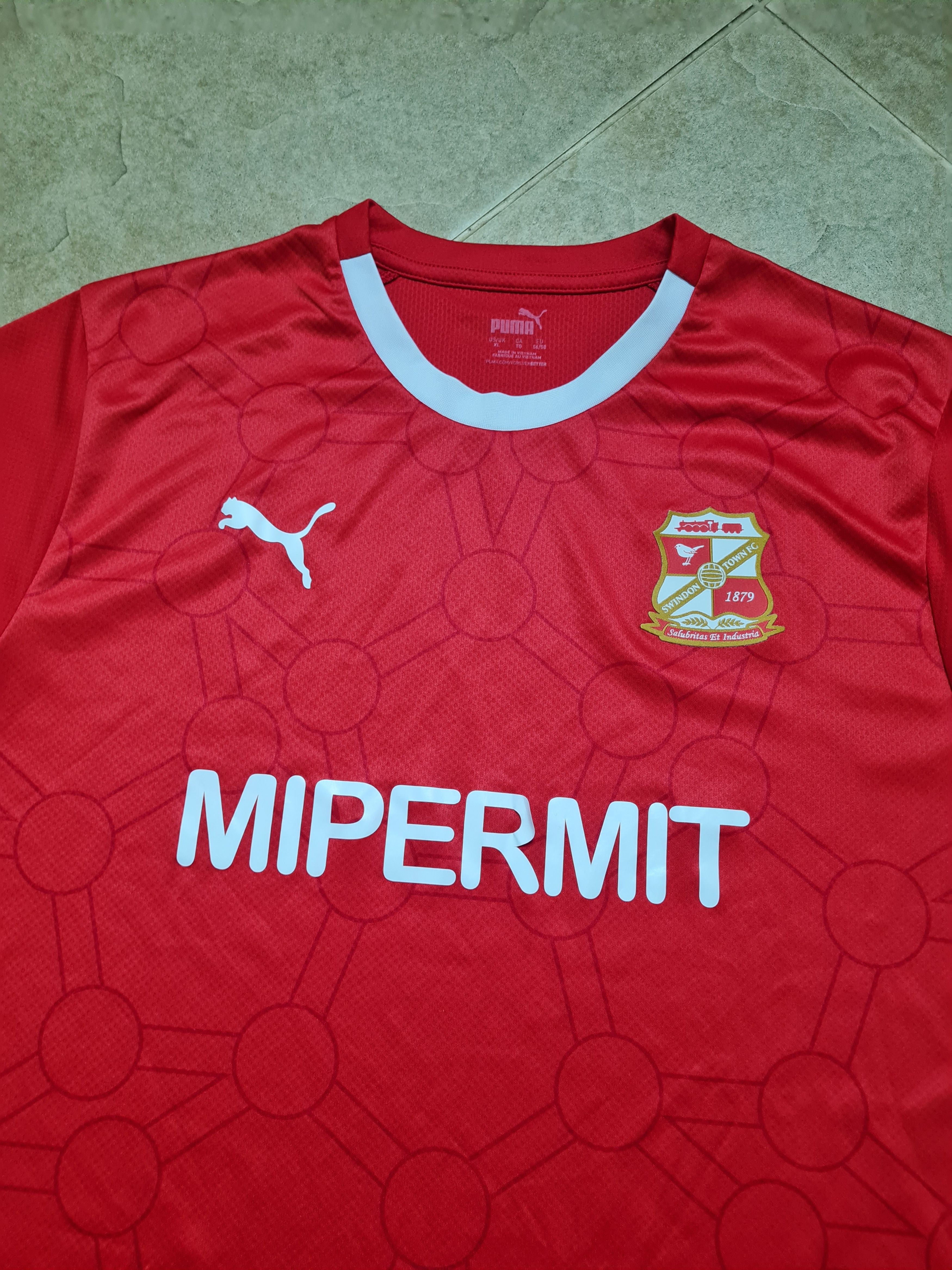 Puma Puma Swindon Town FC 2023-24 Home Football Shirt MiPermit Size US XL / EU 56 / 4 - 16 Thumbnail