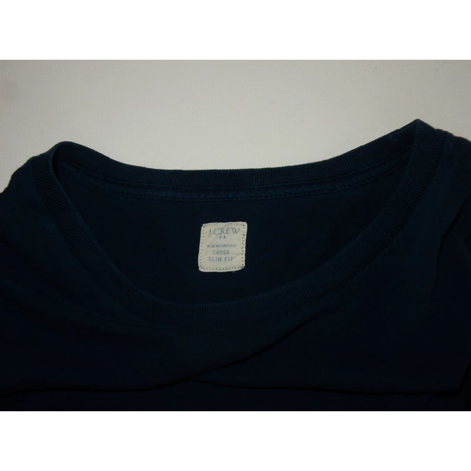 J.Crew J.CREW Men's T-Shirt Slim Fit Short Sleeve Size L Blue Cotton Pocket? Size US L / EU 52-54 / 3 - 2 Thumbnail