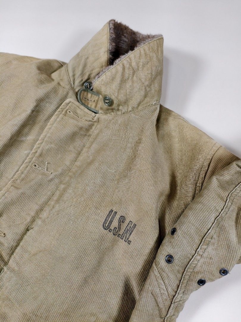 Vintage True Vintage Rare 1944 USN N1 Deck Jacket (Khaki) Size US M / EU 48-50 / 2 - 5 Thumbnail