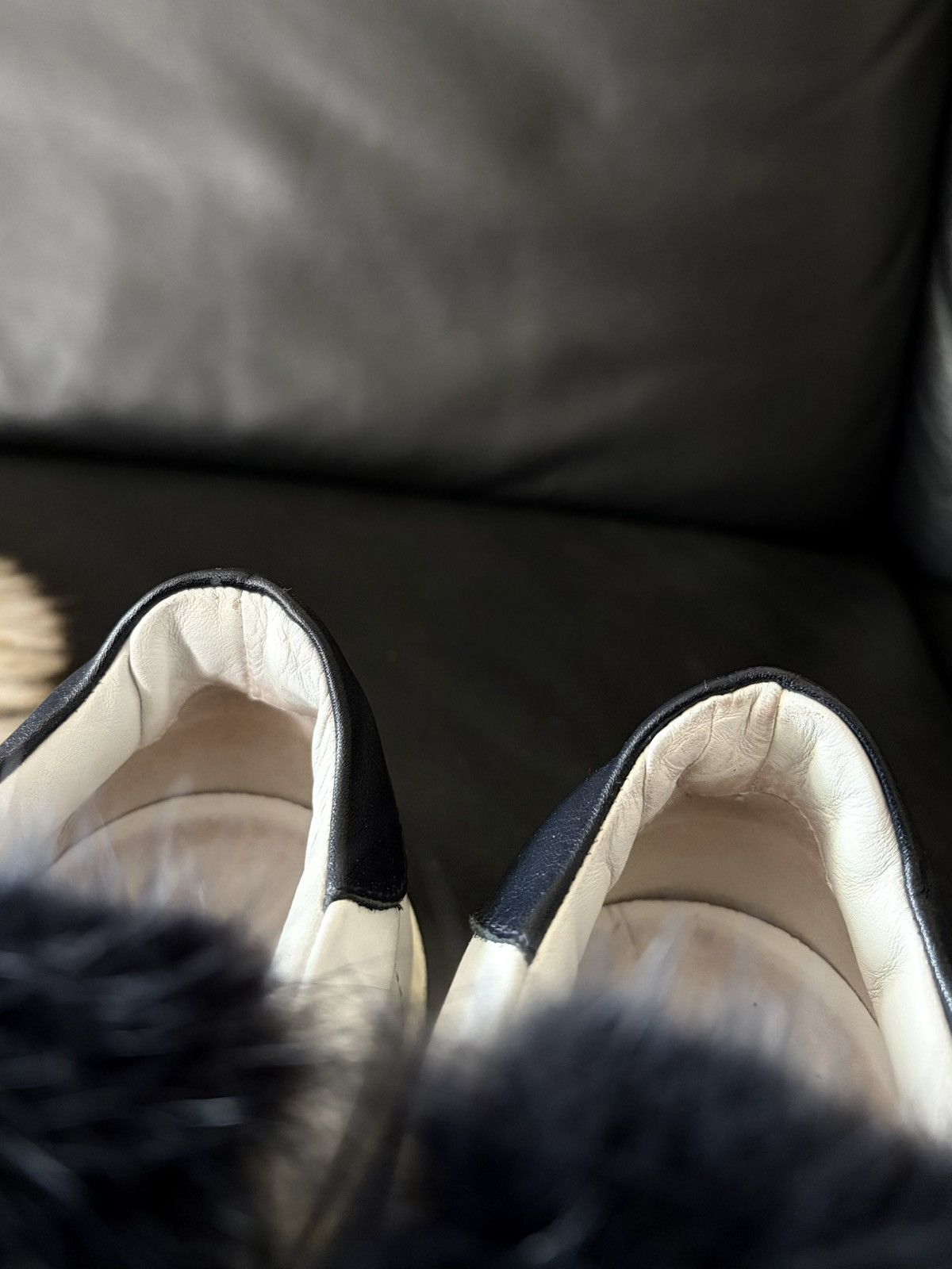 Moncler Moncler Women’s Lucie Fur Trim White Sneakers Size 37 EU HTF Size US 7 / IT 37 - 6 Thumbnail