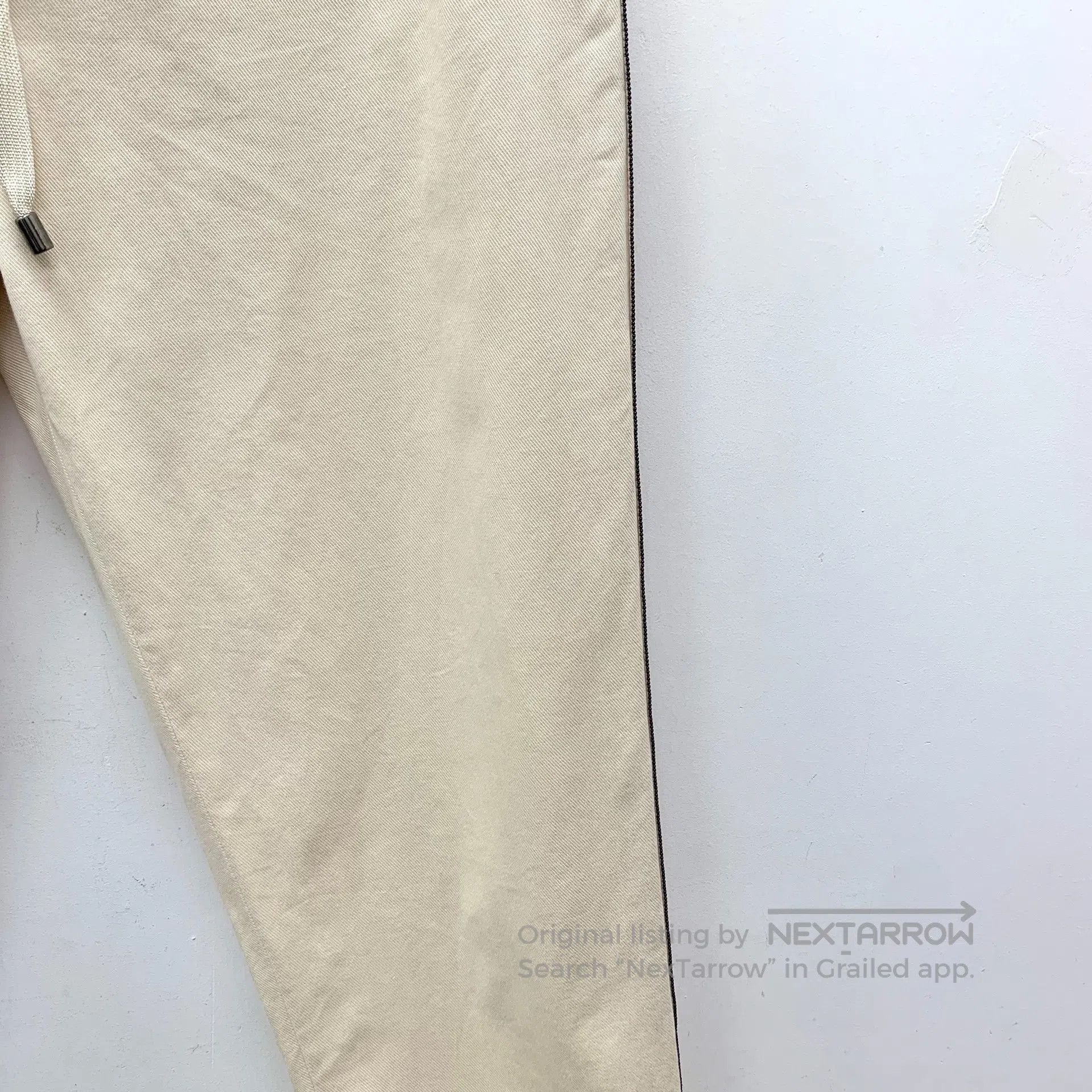 Saint Laurent Paris Saint Laurent Paris Khaki Cotton Drawstring Casual Trouser Size US 40 / EU 56 - 4 Thumbnail
