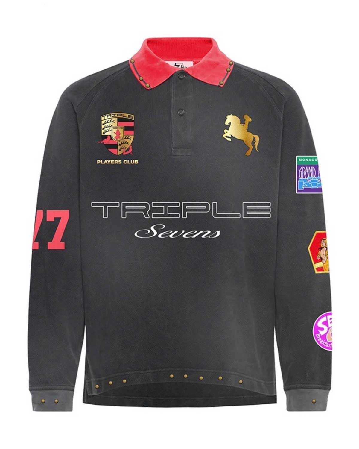 TRIPLE SEVENS Sponsor Polo Tee Black Size US S / EU 44-46 / 1 - 1 Thumbnail