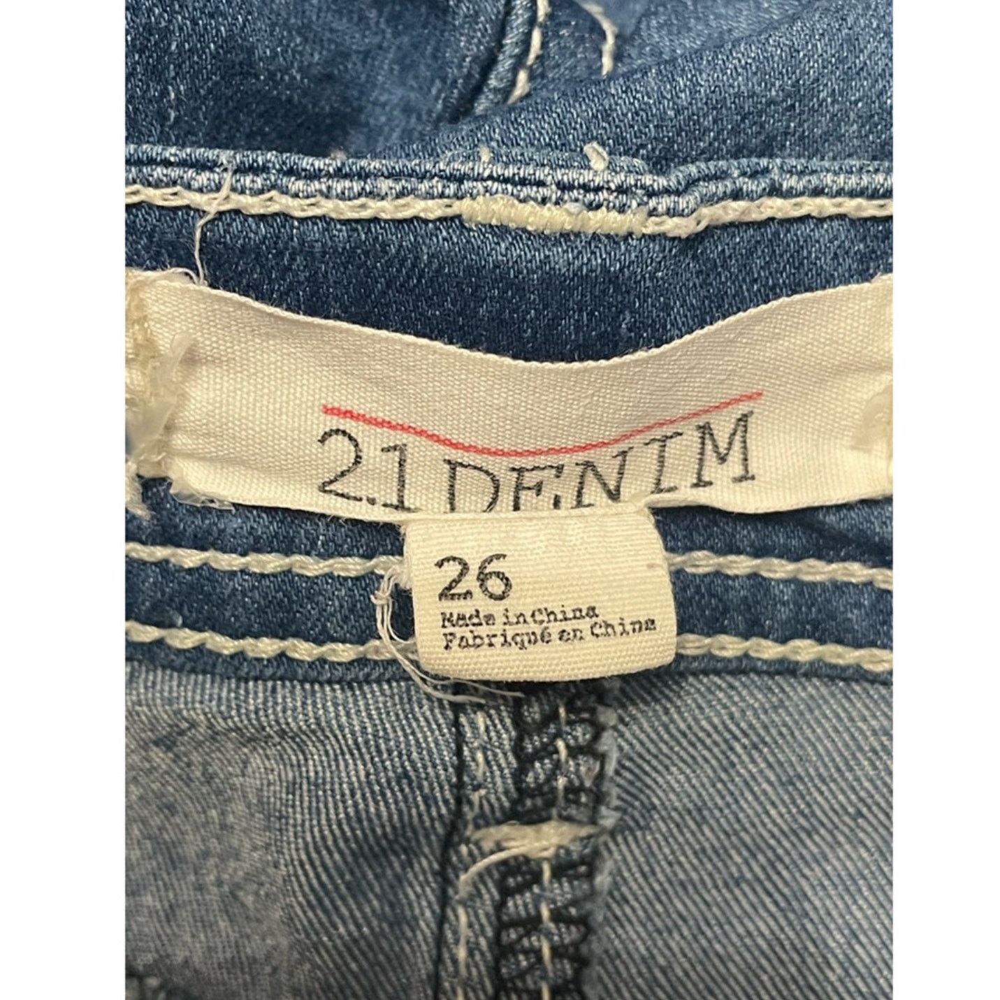 Other 2.1 Denim Denim Women's Straight Leg Jeans Medium Wash 26 Size 26" / US 2 / IT 38 - 7 Thumbnail