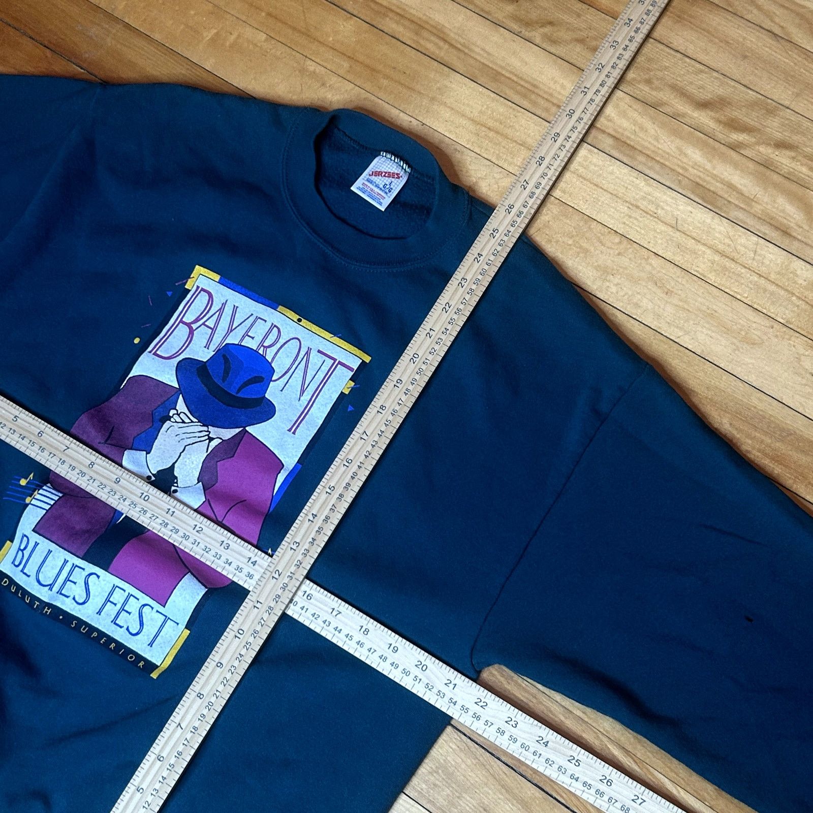 Jerzees Vintage 90s Bayfront Jazz Crewneck Large Size US L / EU 52-54 / 3 - 5 Thumbnail