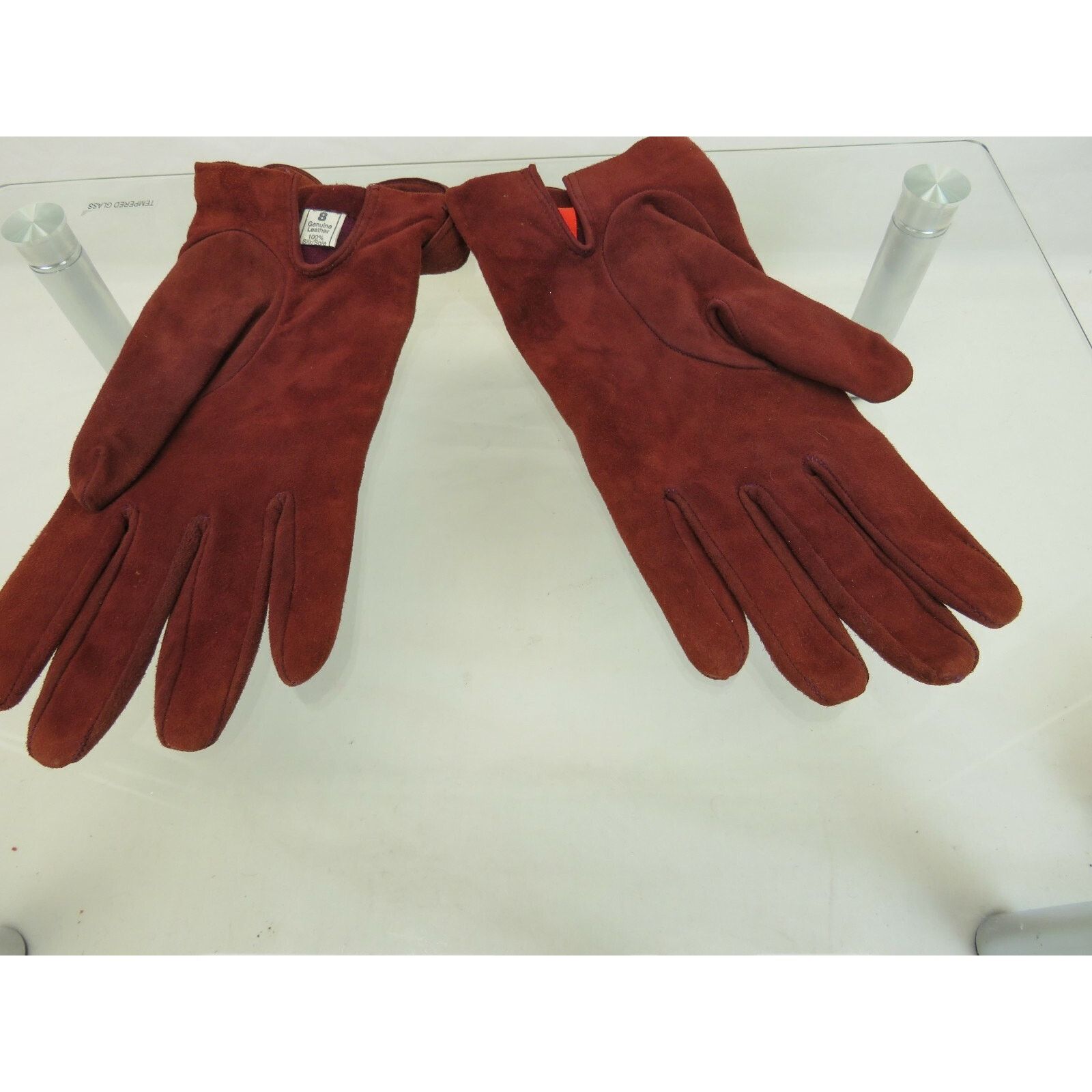 Valentino NWT VALENTINO GARAVANI BURGUNDY SUEDE BOW GLOVES 8 ITALY Size ONE SIZE - 2 Thumbnail