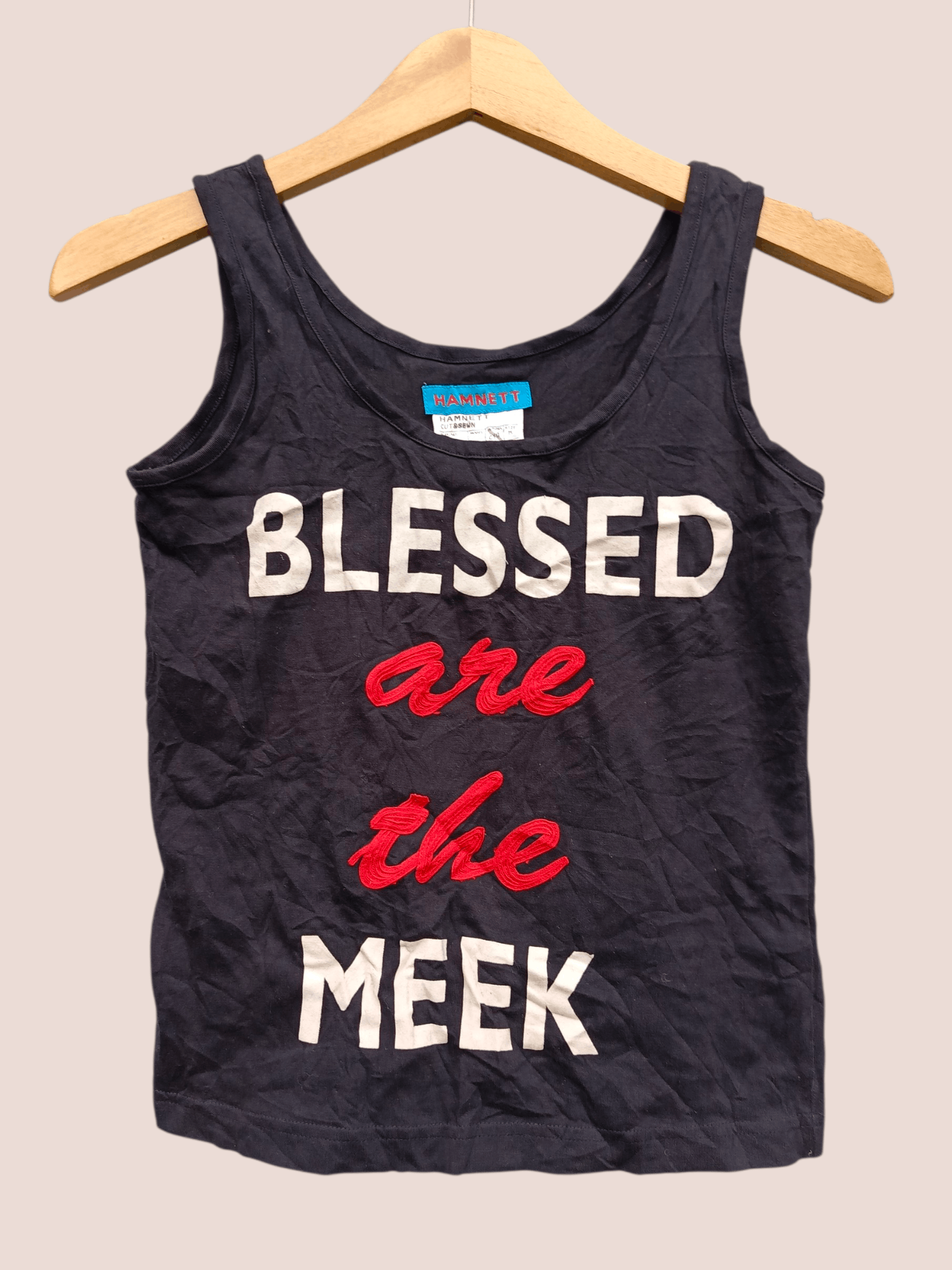 Japanese Brand Hamnett blessed are the meek tank tops Size M / US 6-8 / IT 42-44 - 3 Thumbnail