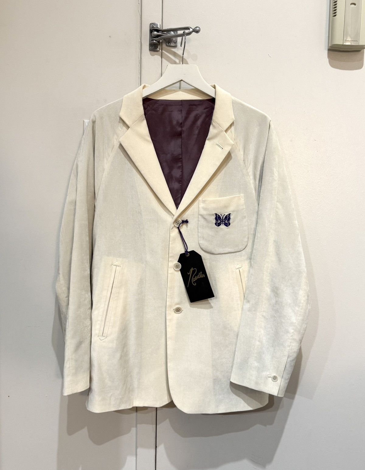 Needles Needles Rayon Purple Butterfly Jacket Blazer [S] Size US S / EU 44-46 / 1 - 1 Thumbnail