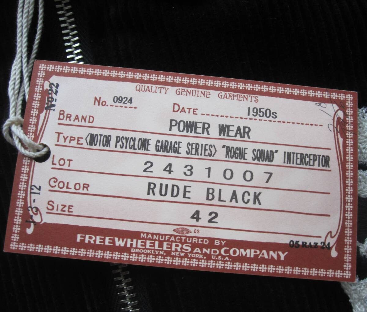 Freewheelers INTERCEPTOR CORDUROY JACKET 42 “ROGUE SQUAD” Size US XL / EU 56 / 4 - 4 Thumbnail