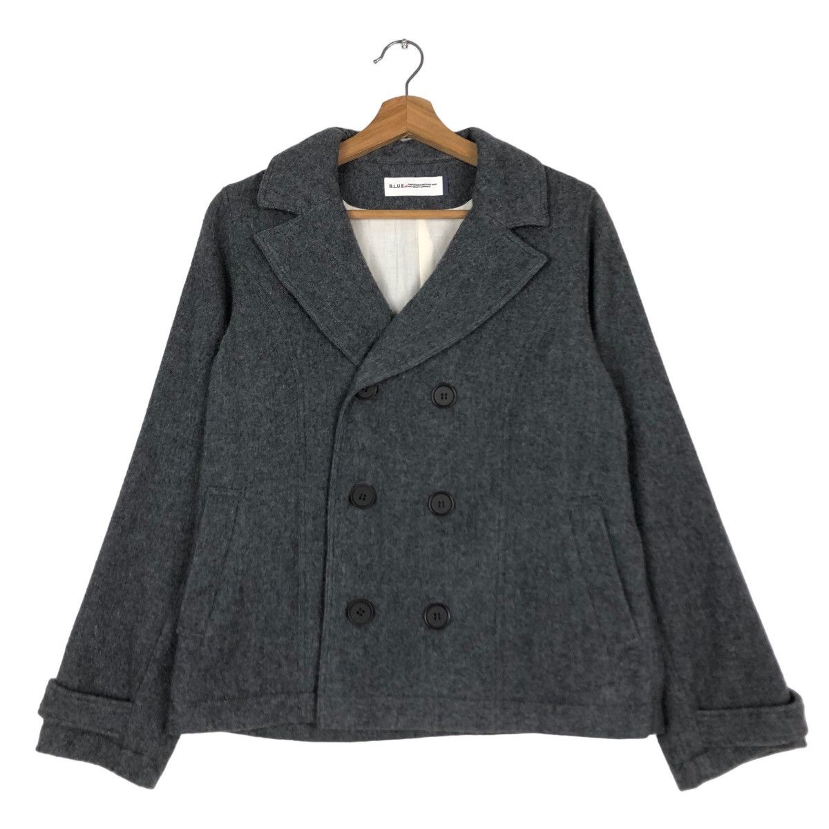 45rpm 🔥Cropped Wool Biker Jacket Double Breast Blue Blue Japan Size US M / EU 48-50 / 2 - 1 Thumbnail