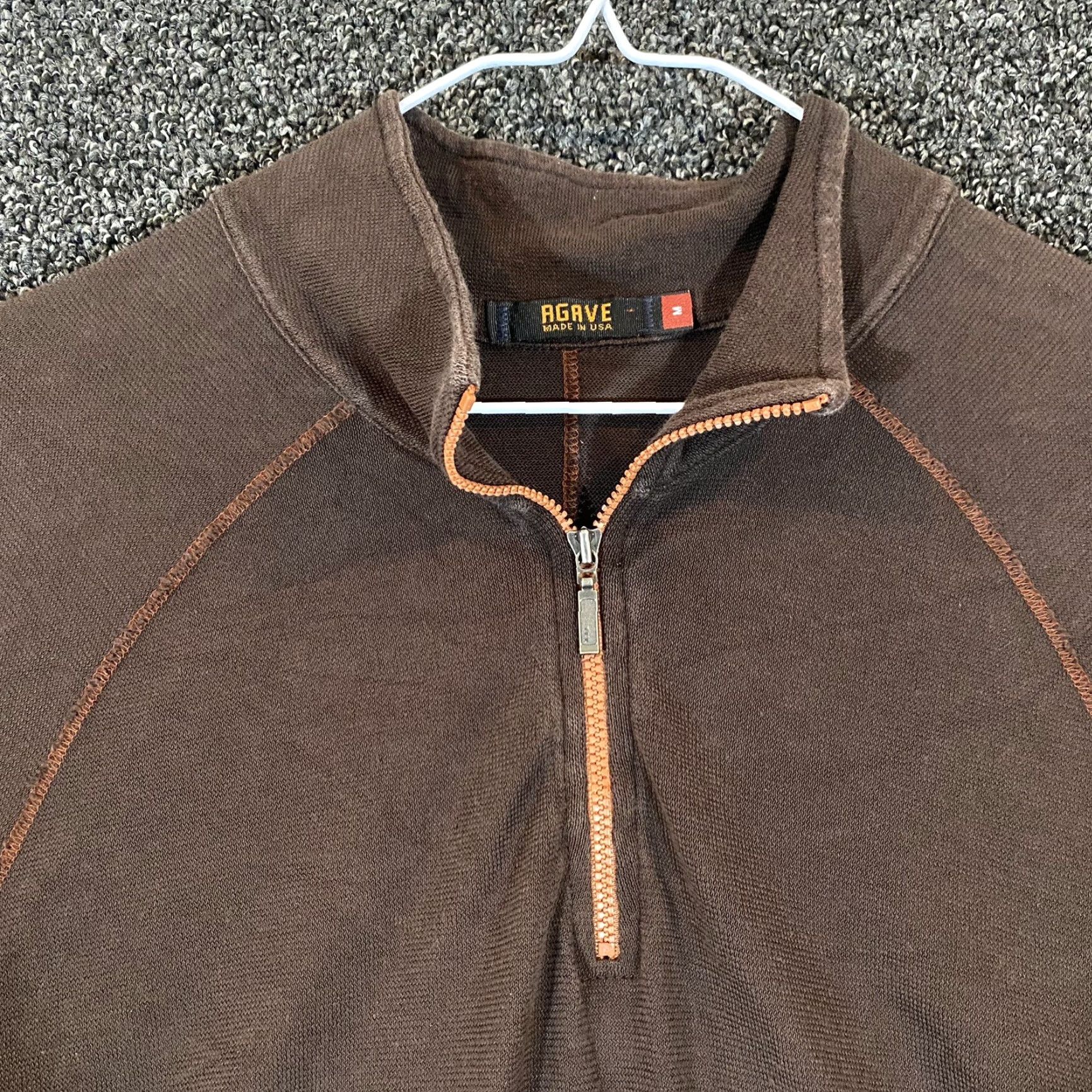 Vintage VINTAGE Agave Men's Jacket Outerwear 1/4 Zip Pullover Casual Hiking USA Made Brown Medium Size US M / EU 48-50 / 2 - 2 Thumbnail