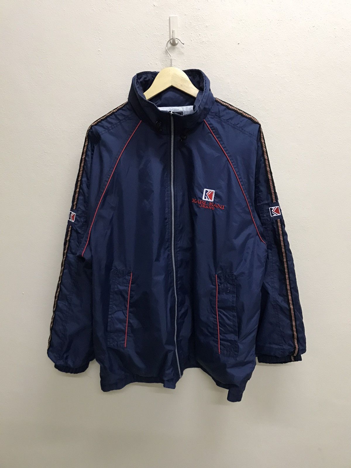 Karl Kani Vintage 90s Karl Kani Jeans Biglogo Windbreaker Jacket Size US XL / EU 56 / 4 - 3 Thumbnail