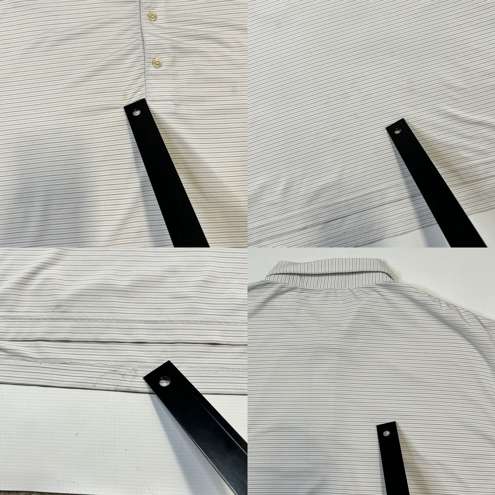 Peter Millar Peter Millar Summer Comfort Polo Shirt Mens XL White Striped Golf Performance breathable moisture-wicking quick-dry stretch lightweight Size US XL / EU 56 / 4 - 8 Thumbnail