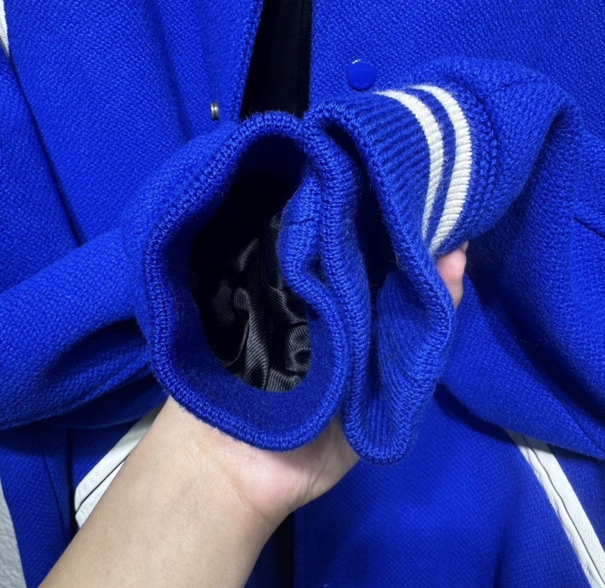 Saint Laurent Paris Saint Laurent Paris Blue Teddy Jacket Sz.56 Size US XL / EU 56 / 4 - 3 Thumbnail