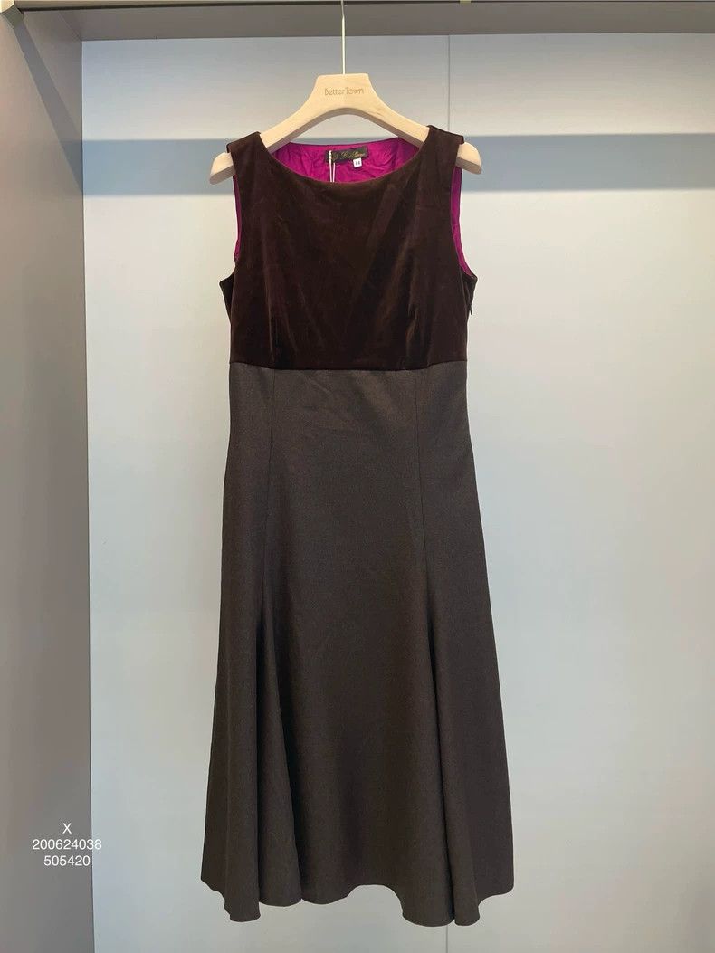 Loro Piana LORO PIANA Brown caramel colored wool sleeveless dress Size XL / US 12-14 / IT 48-50 - 1 Thumbnail