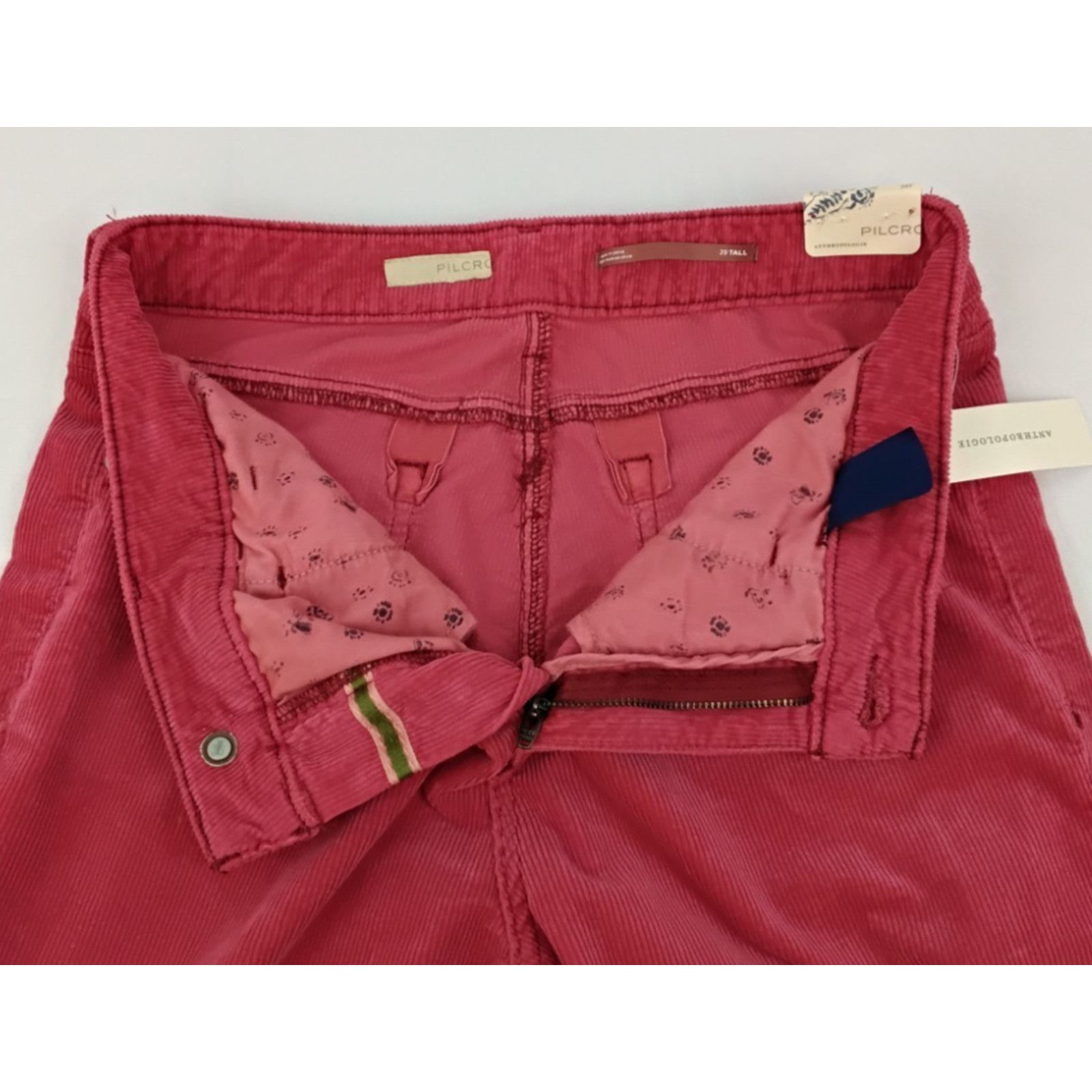 Anthropologie Anthropologie Pilcro Corduroy Pants Women's 29 Tall Pink NWT Size 29" - 6 Thumbnail
