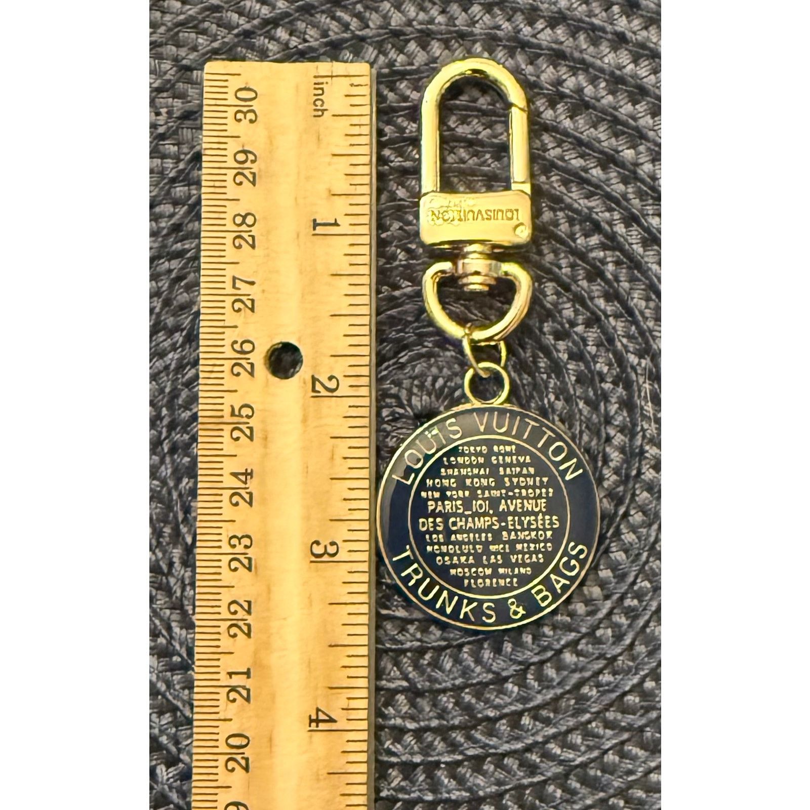 Other Gorgeous Blue & Gold Handmade Lux Bag Purse Charm Keychain Size ONE SIZE - 5 Thumbnail