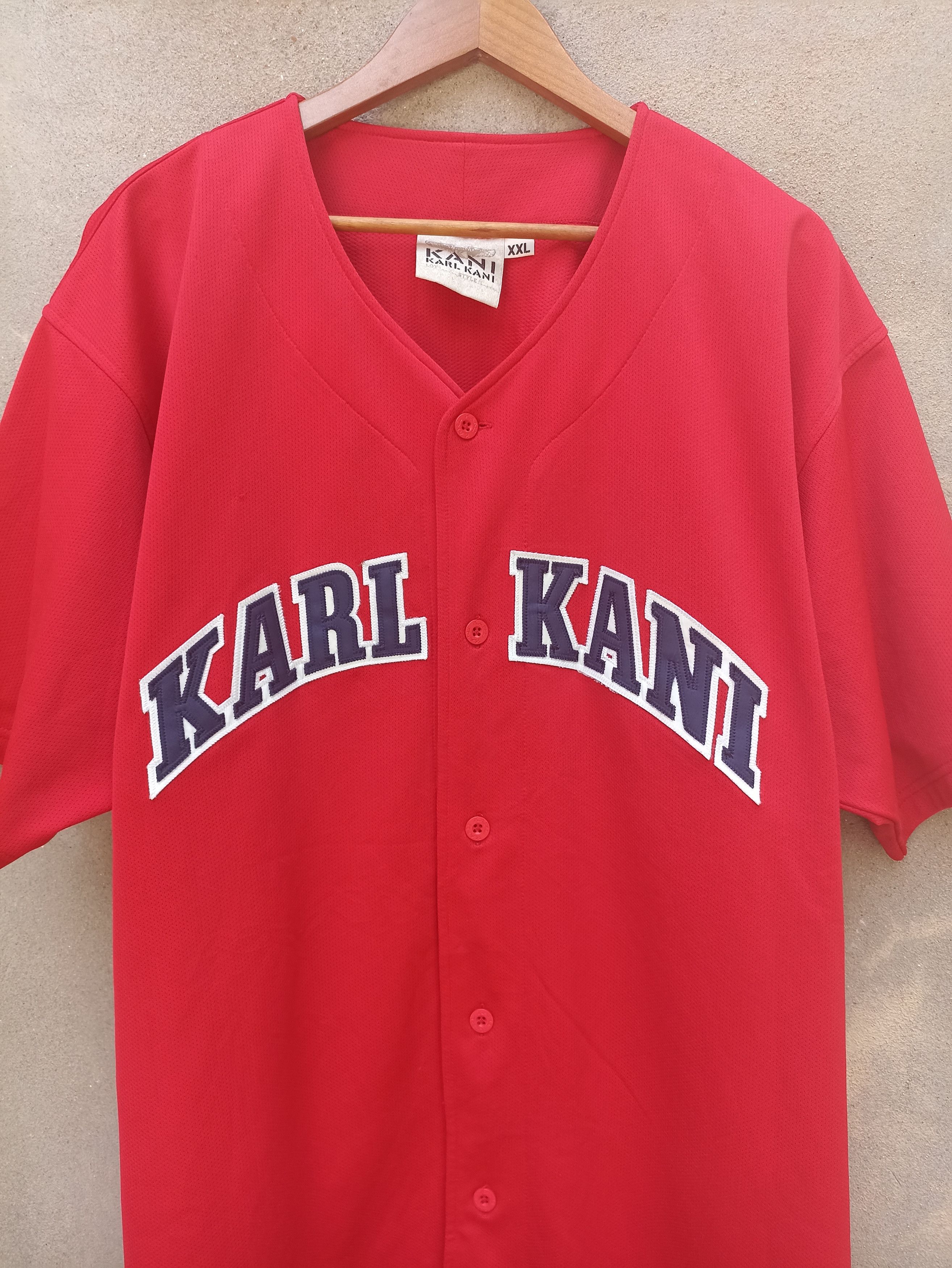 Karl Kani Vintage 90s Vintage Karl Kani jersey MLB design button Size US XL / EU 56 / 4 - 2 Thumbnail