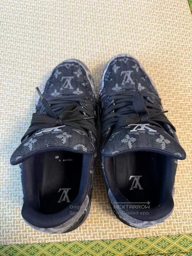 Louis Vuitton Louis Vuitton Black Sabotage Denim Full Print Skateboard S Size US 7 / EU 40 - 5 Thumbnail
