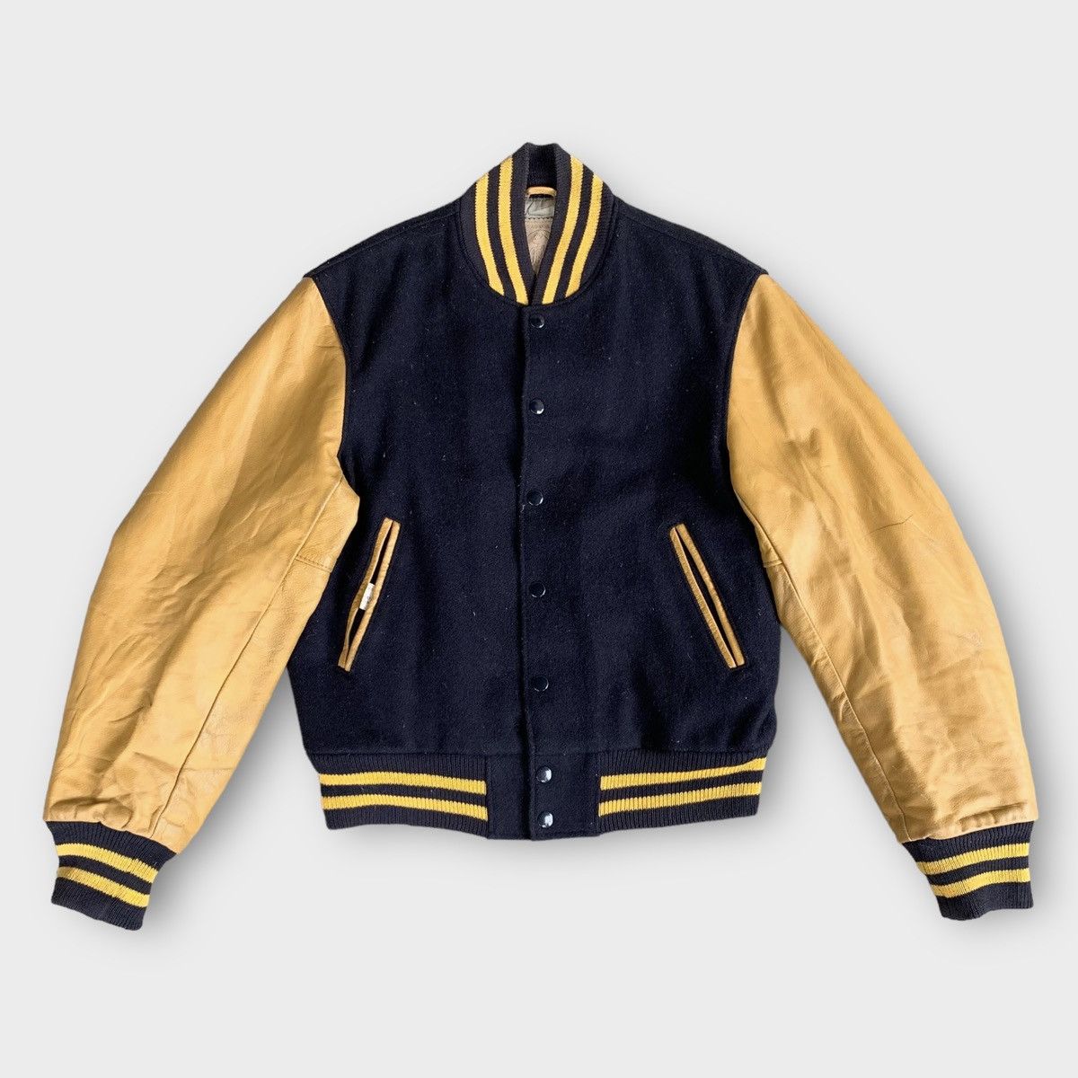 Leather Rare! Vintage 90s Golden Bear Oslo Wool Varsity Jacket Size US S / EU 44-46 / 1 - 2 Thumbnail