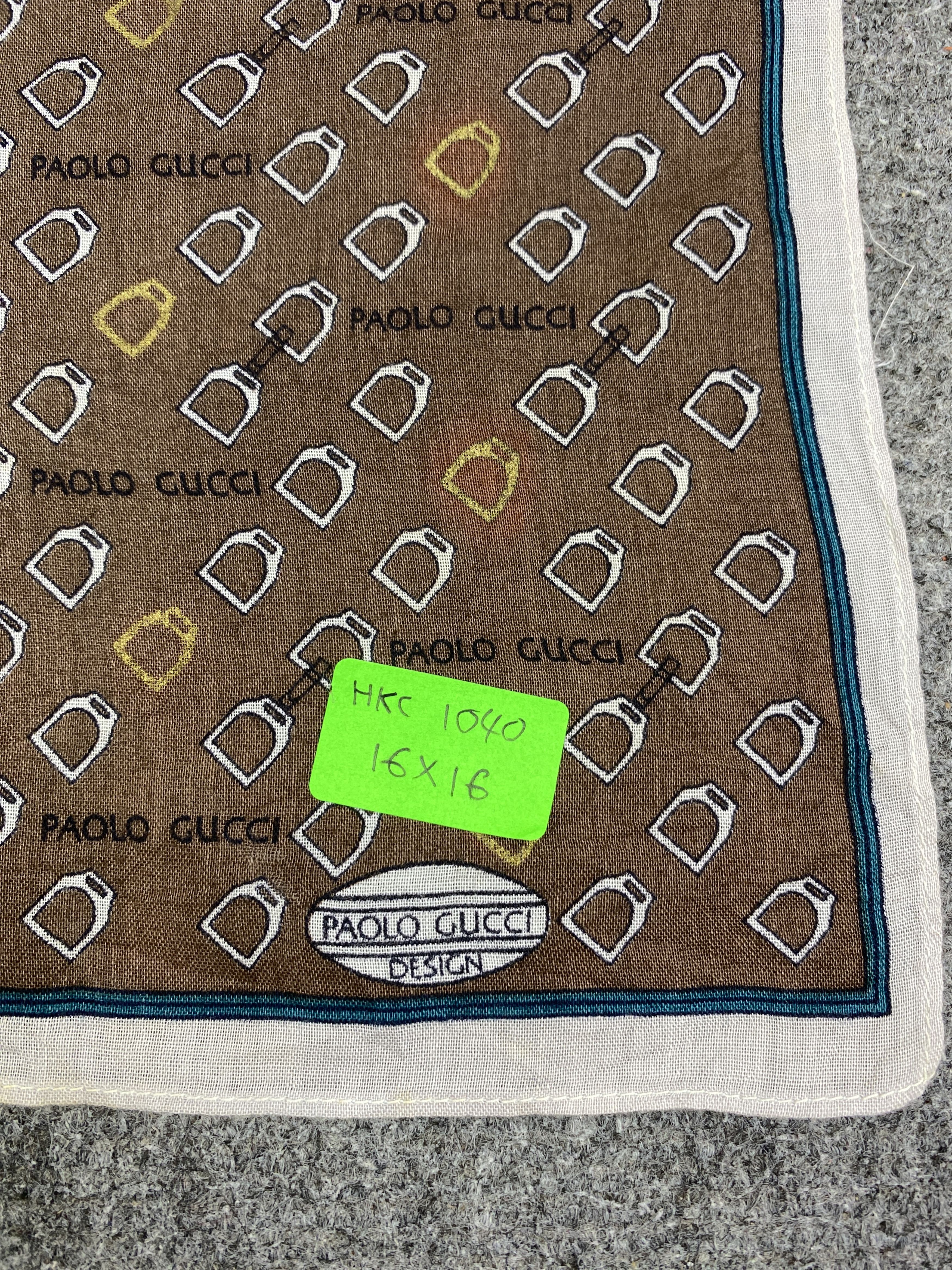 Paolo Gucci Vintage Paolo Gucci Handkerchief / Neckerchief HKC1040 Size ONE SIZE - 7 Thumbnail