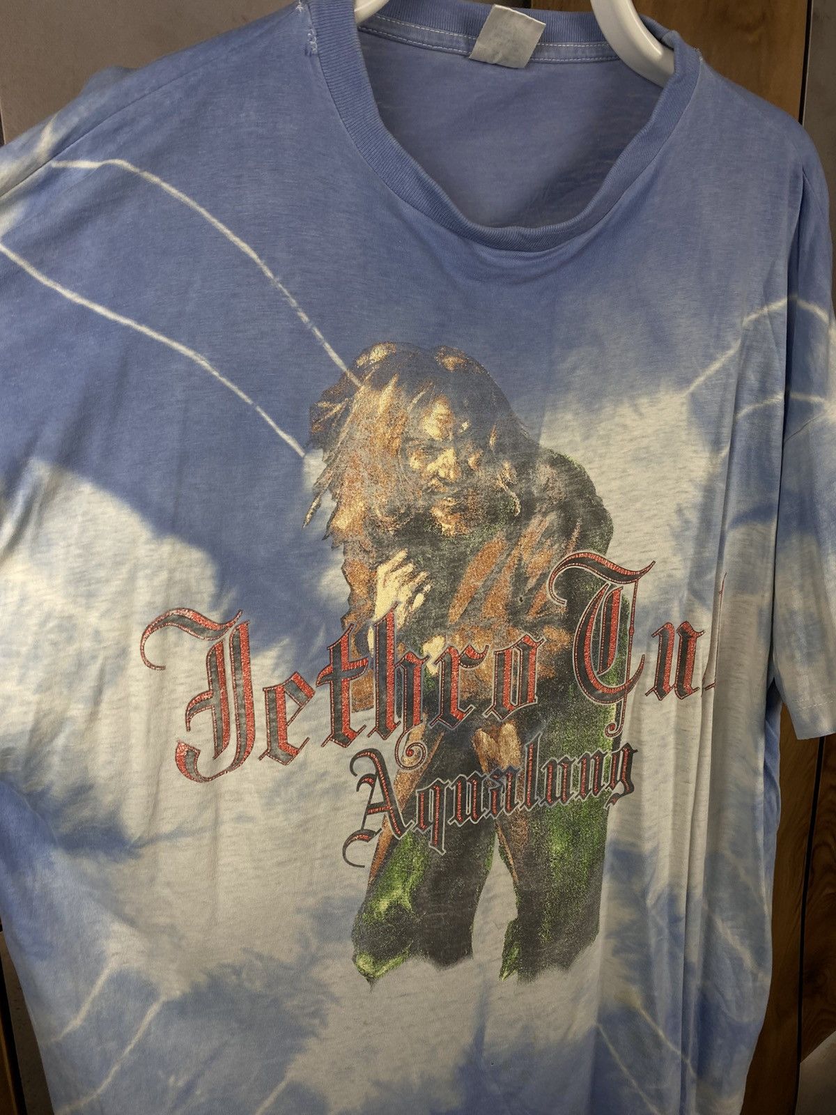 Vintage 🧌Vintage 80s Jethro Tull Aqualung Tie-Dye Concert Tour Tee🧌 Size US XL / EU 56 / 4 - 2 Thumbnail