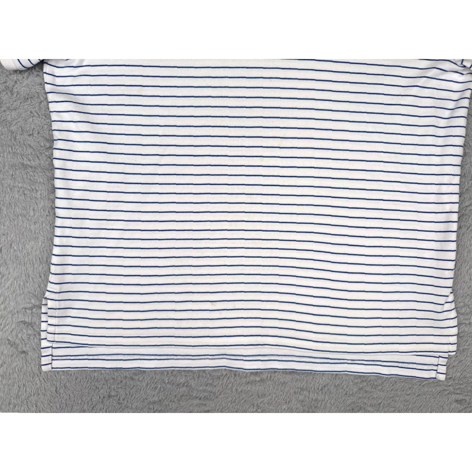 Ralph Lauren VINTAGE Polo Ralph Lauren Shirt Men Large Blue White Stripe 100% Cotton Slim Fit Short Sleeve 40" Chest Mens Size US L / EU 52-54 / 3 - 5 Thumbnail